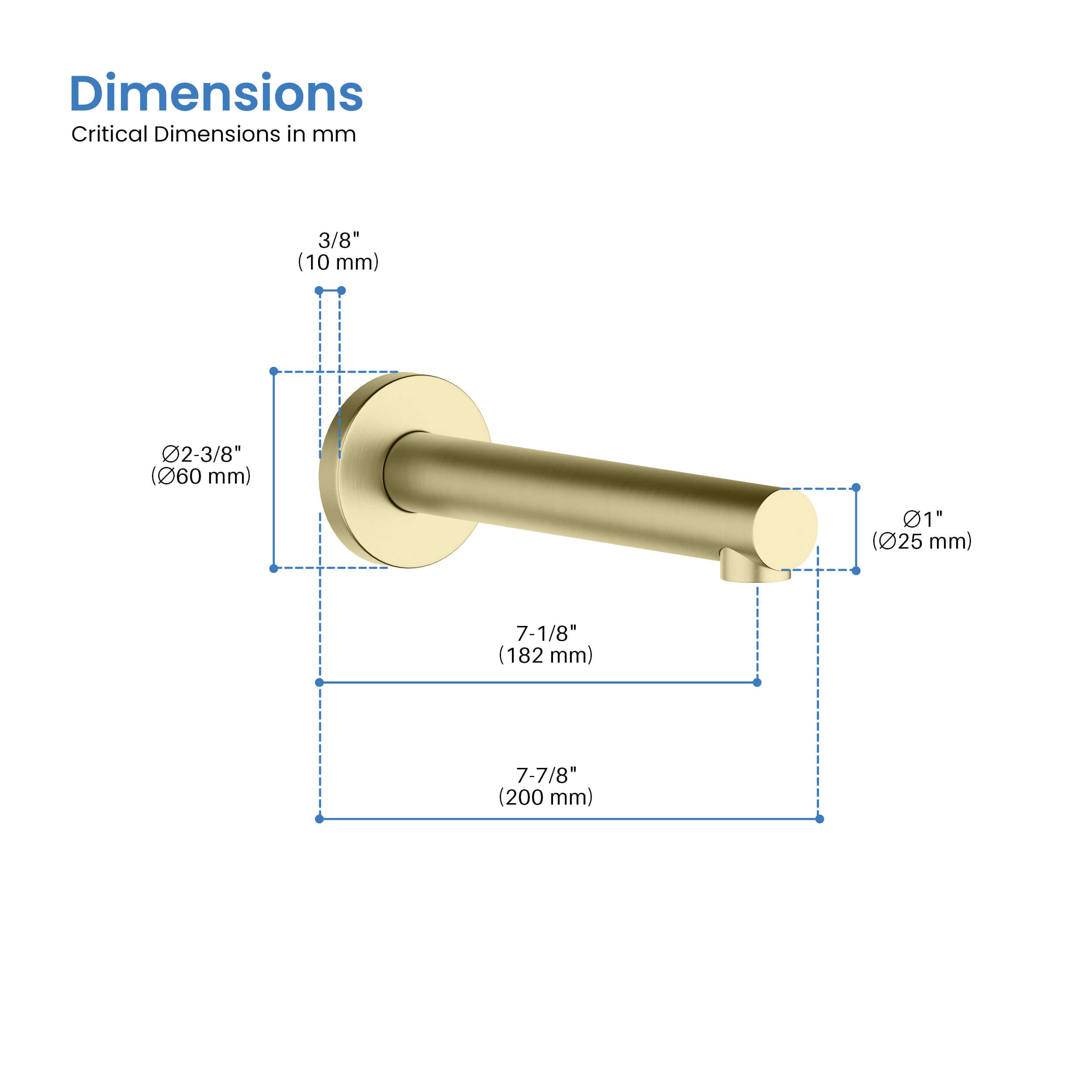 Circular Premium Tub Spout - TS100 view 4