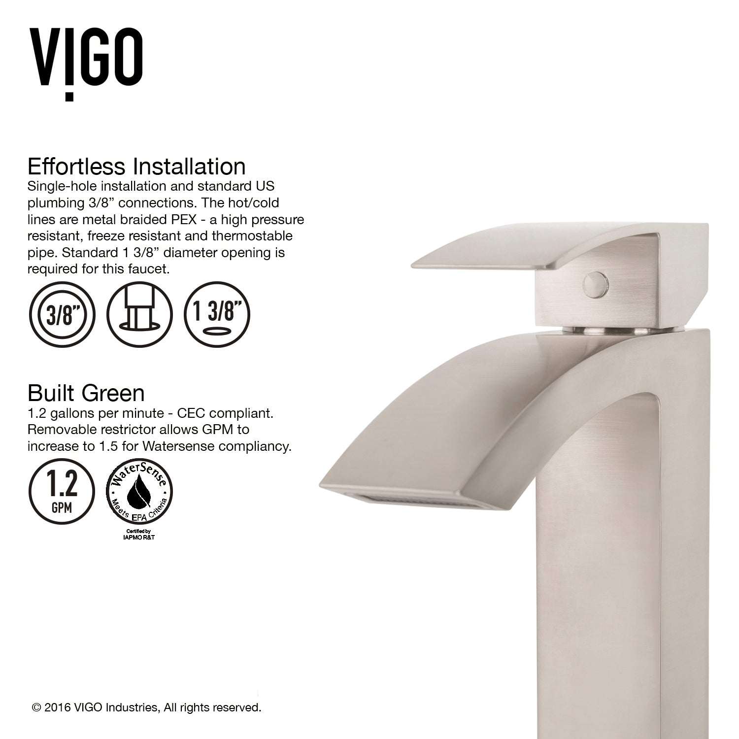 Satro Single Hole Bathroom Faucet view 5