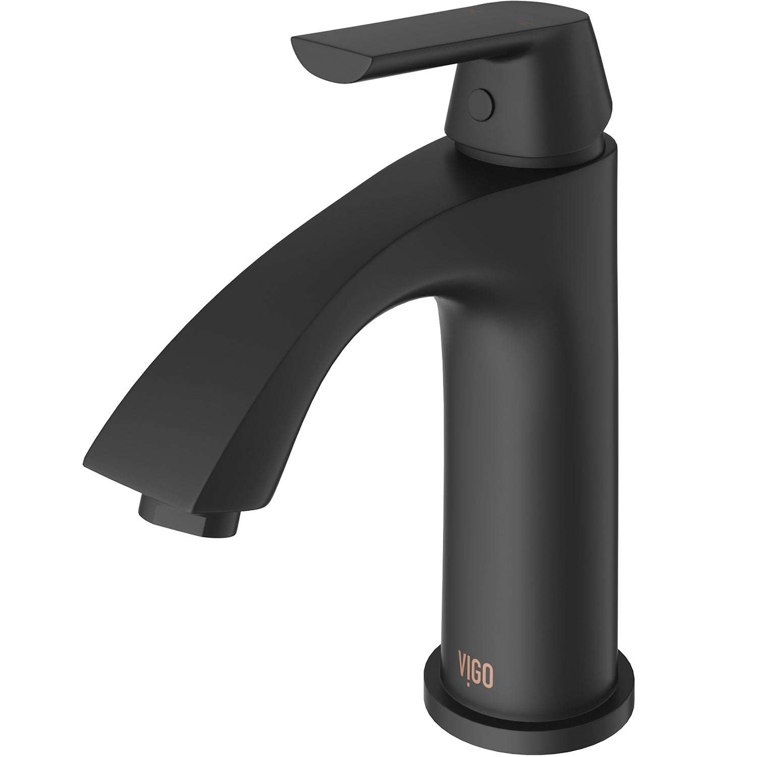 Penela Single-Hole Bathroom Faucet in Matte Black view 2