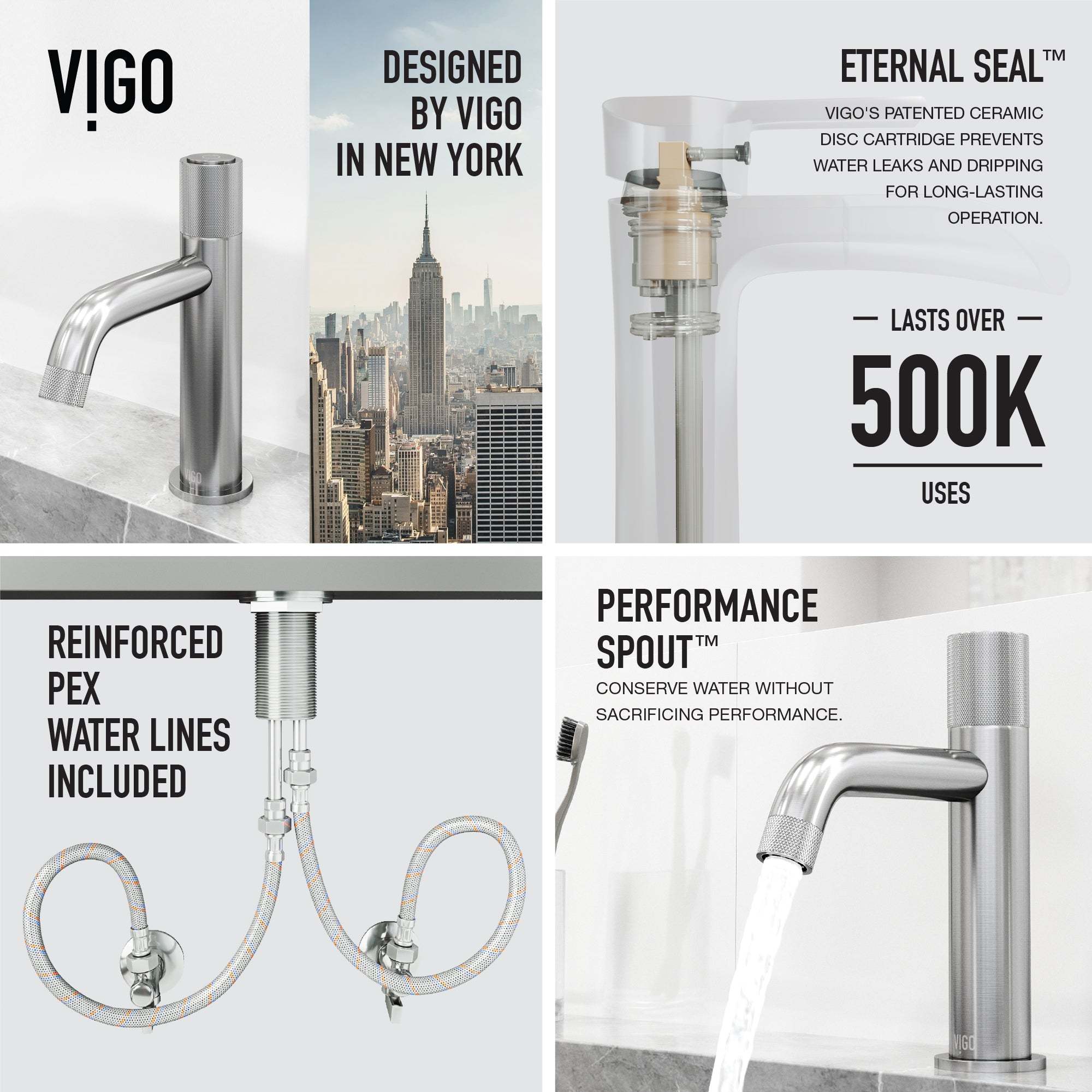 Apollo Single Hole Bathroom Faucet view 3