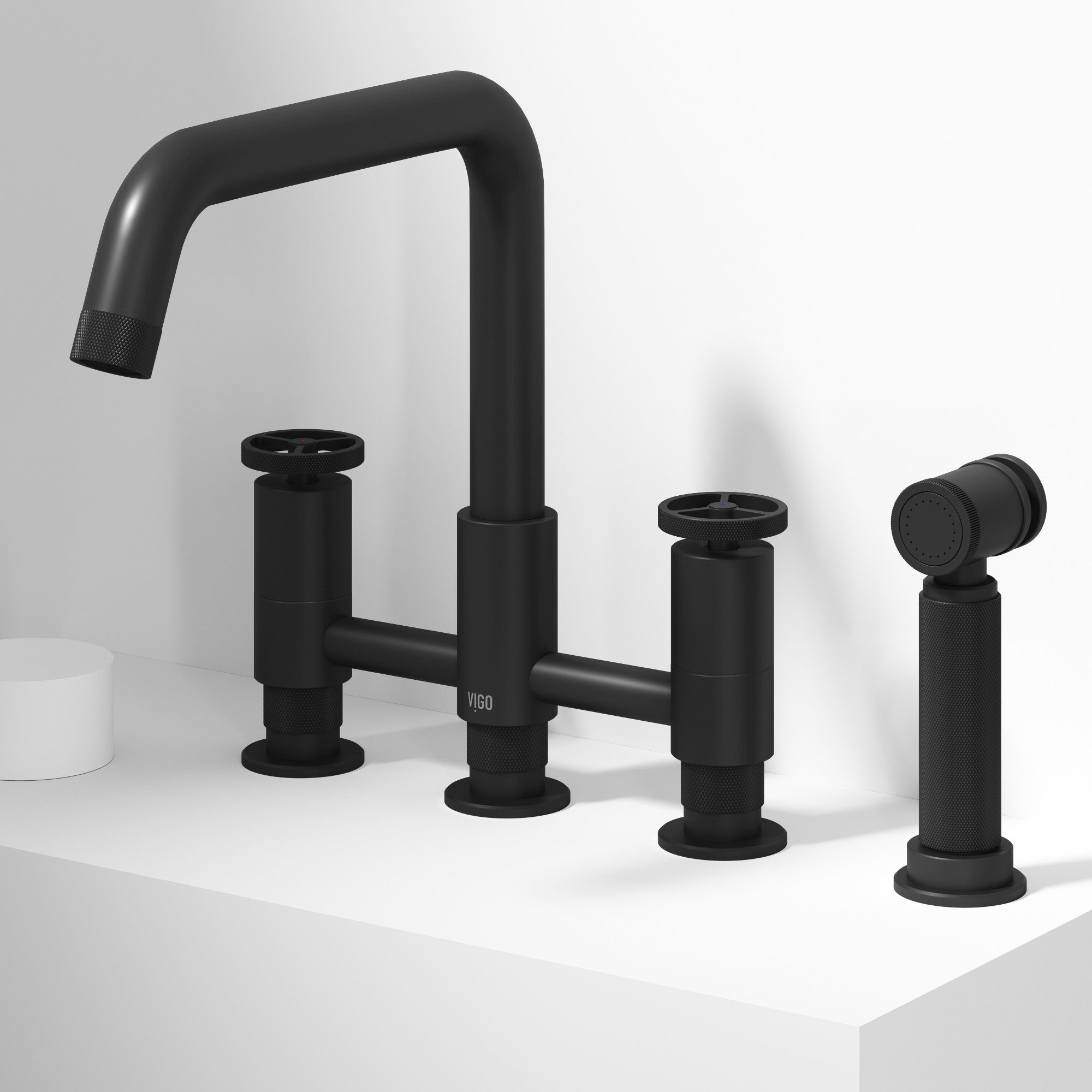 Cass Pull-Out Bridge Kitchen Faucet view 1