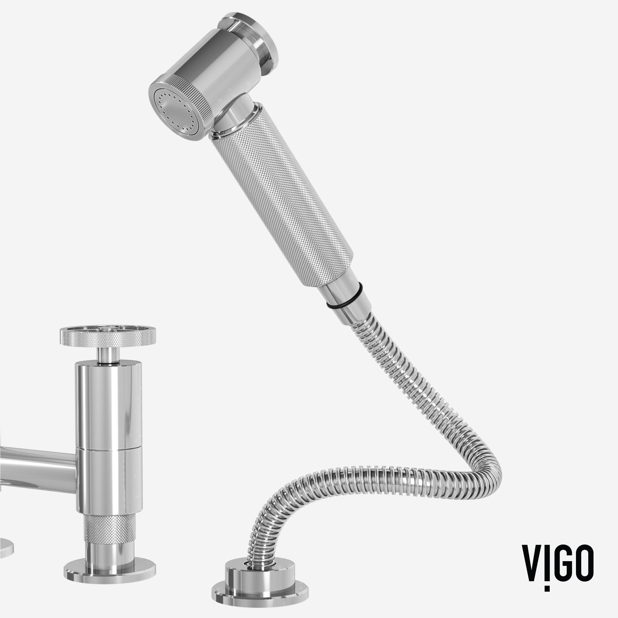 Cass Pull-Out Bridge Kitchen Faucet view 3