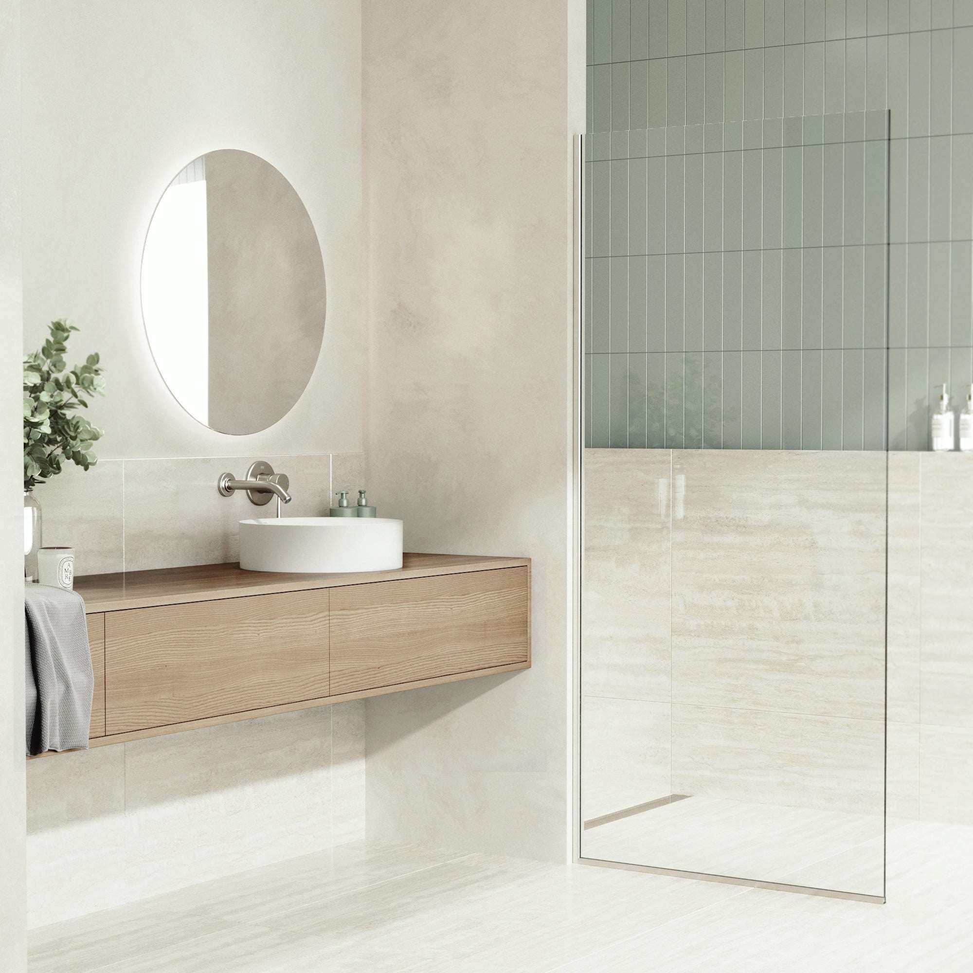 Elan Modern White Matte Stone™ 16 in. Round Vessel Bathroom Sink view 5