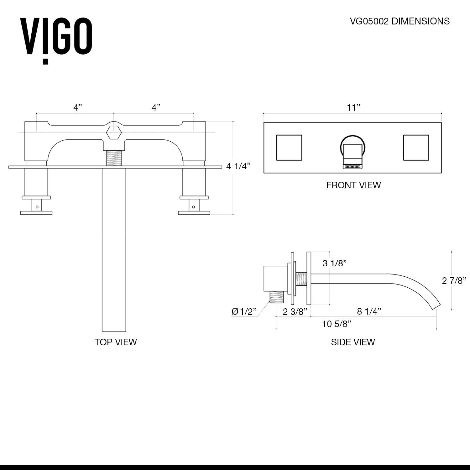 Satro Wall Mount Bathroom Faucet view 3