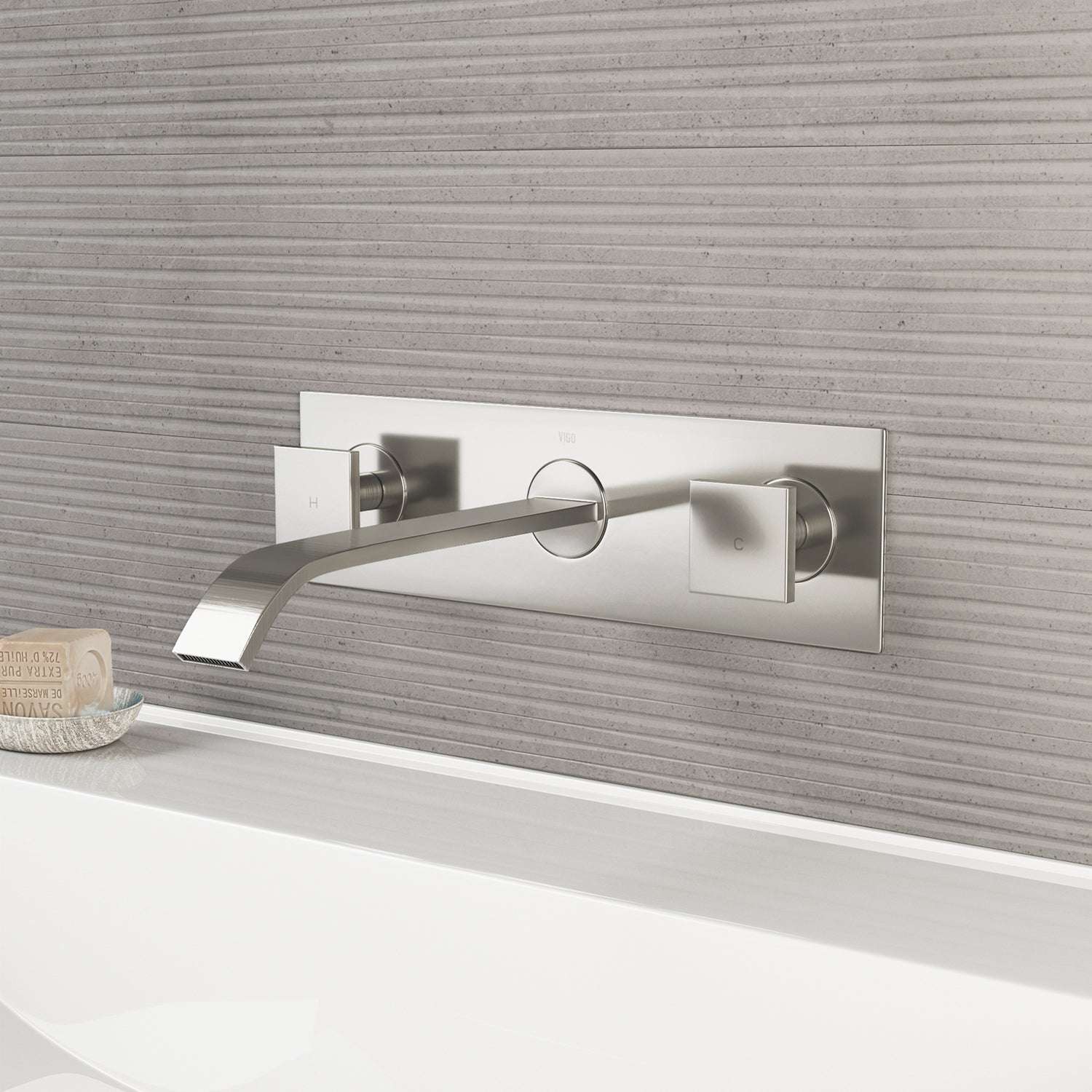 Satro Wall Mount Bathroom Faucet view 2