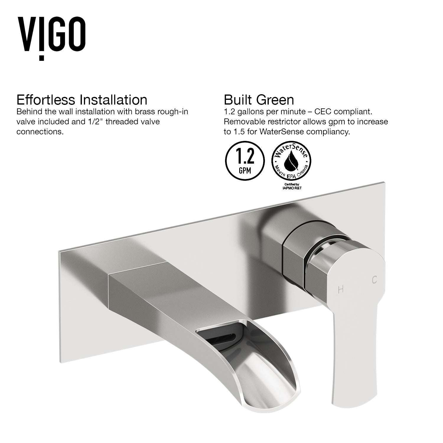 Paloma Wall Mount Bathroom Faucet view 5