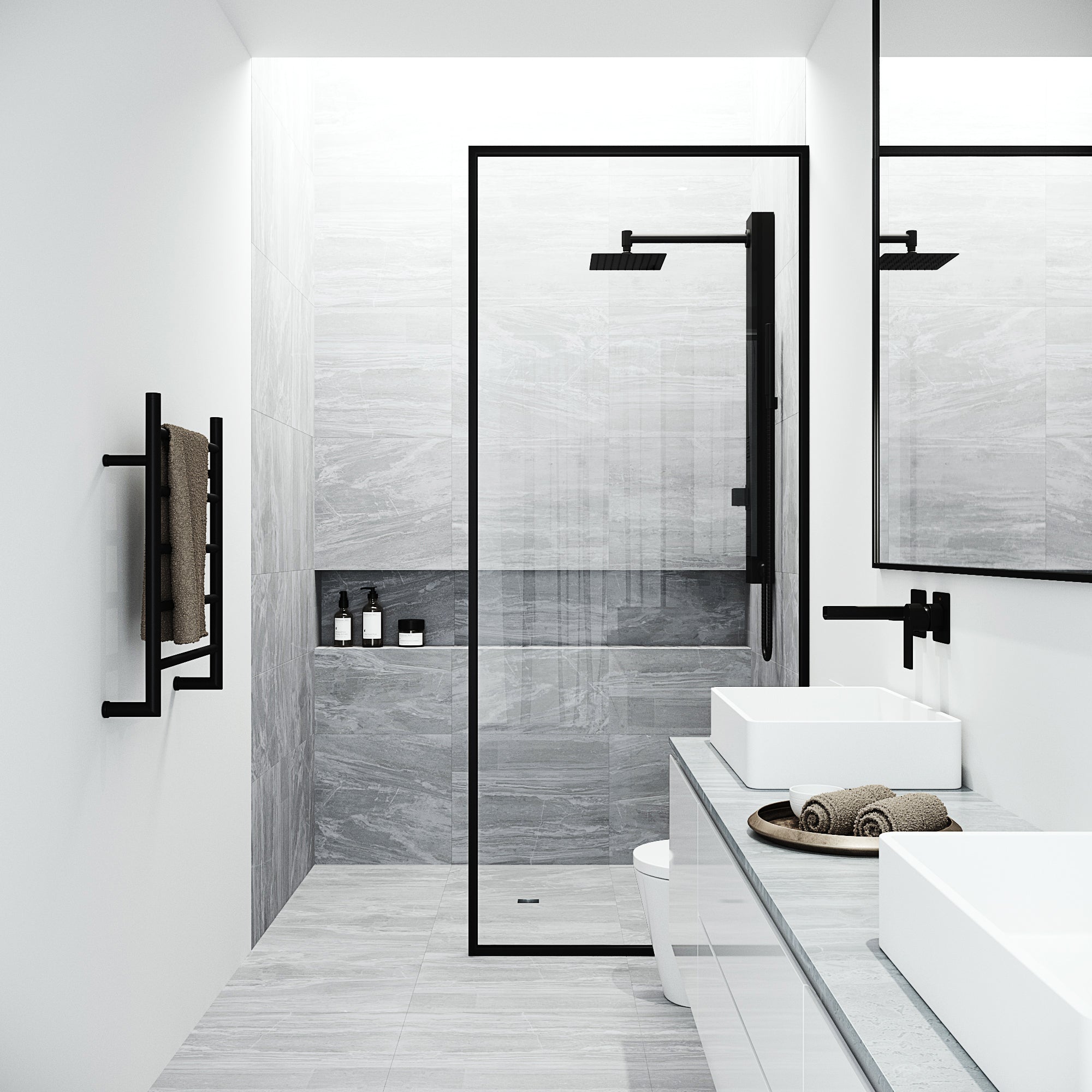 Orchid Retrofit 2-Jet Shower Panel System view 3