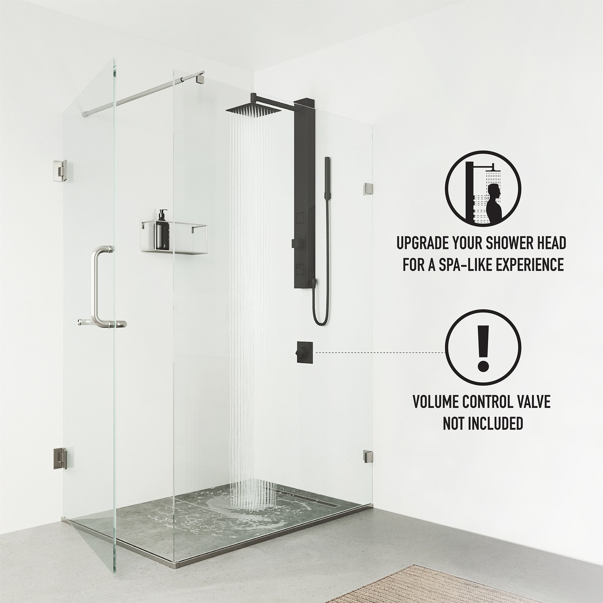 Orchid Retrofit 2-Jet Shower Panel System view 4