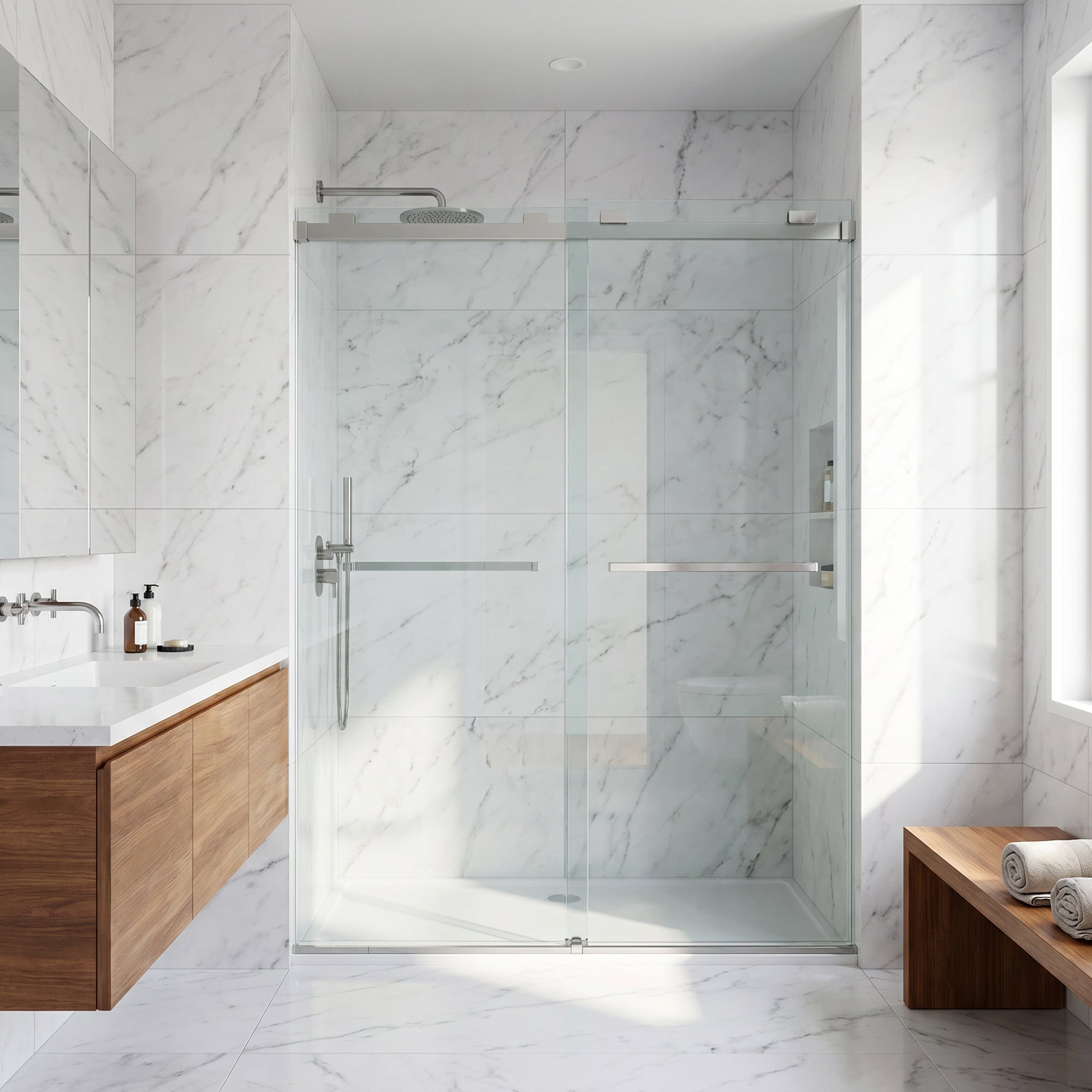 Houston Frameless Sliding Shower Door view 4