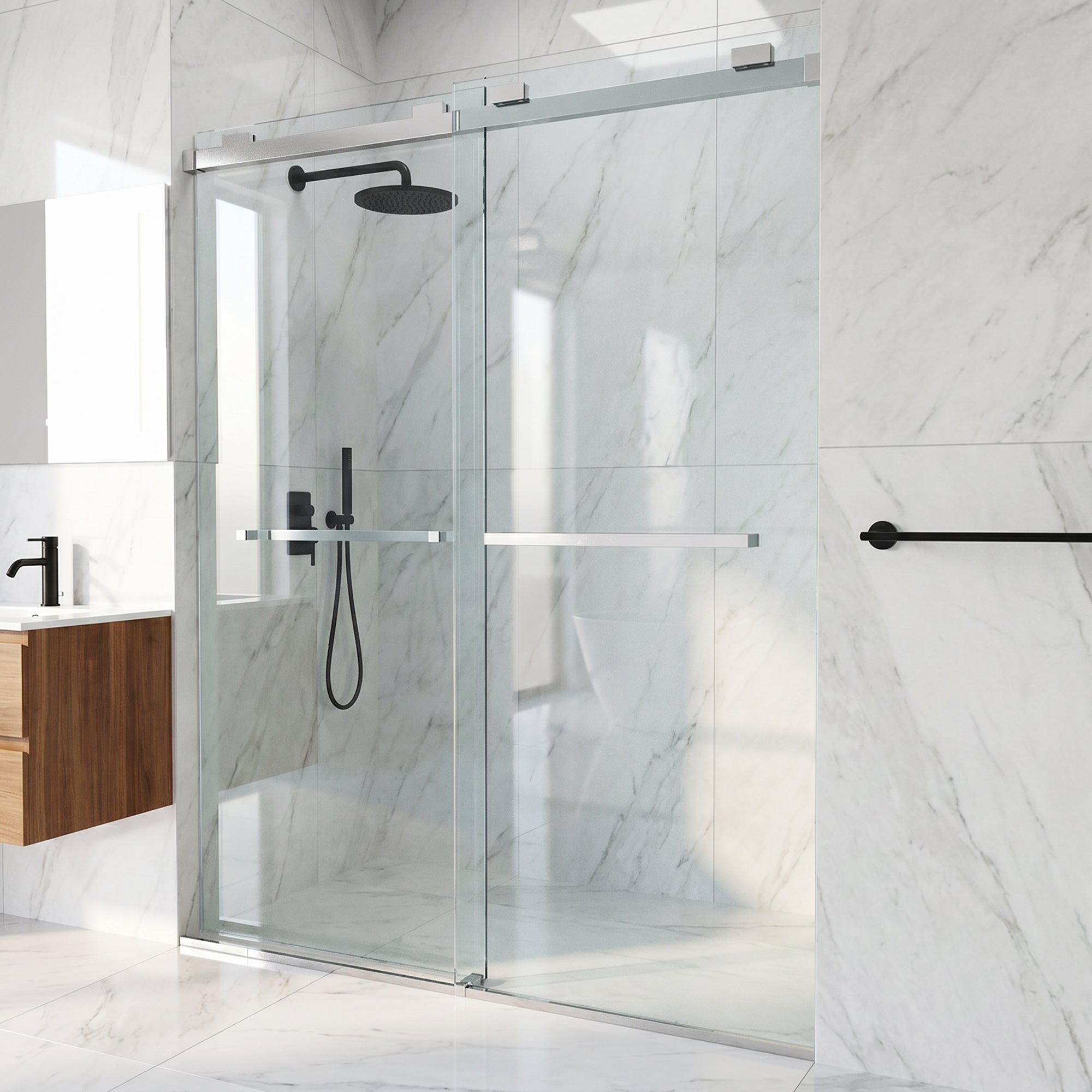 Houston Frameless Sliding Shower Door view 3
