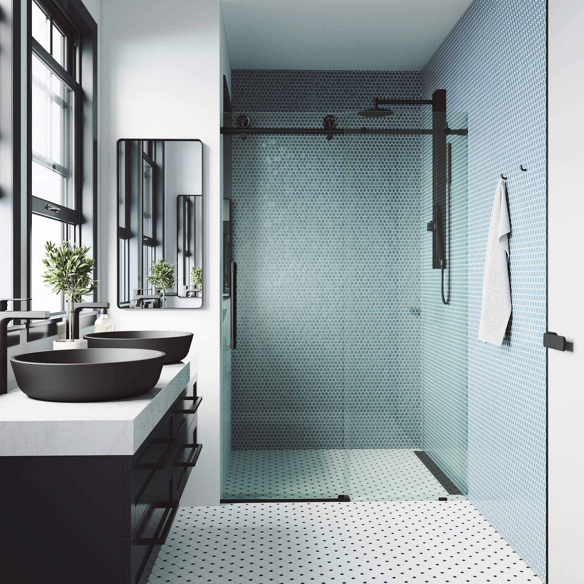 Cass Elan Frameless Sliding Shower Door view 3