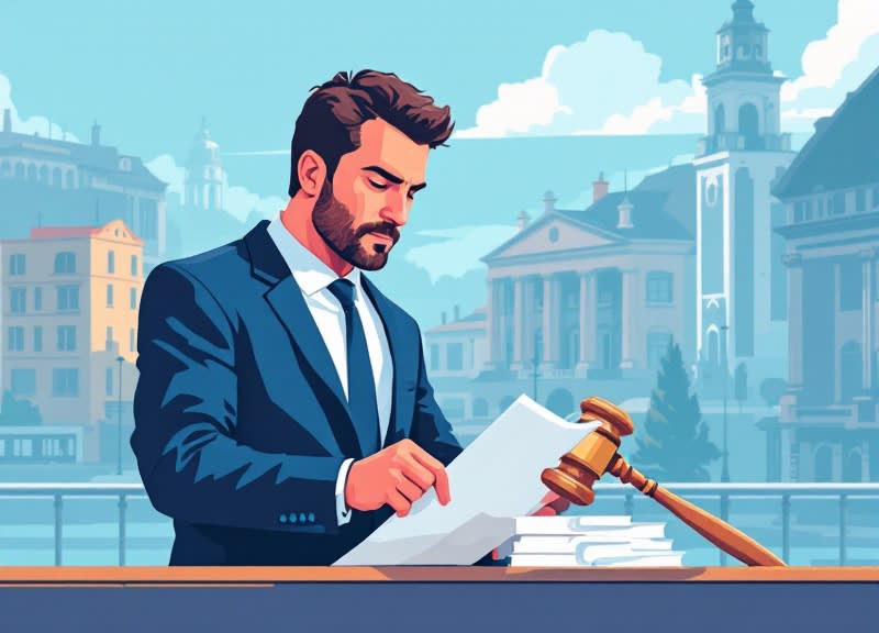 Investigatore privato Belluno mentre analizza documenti giudiziari e prove tecniche
