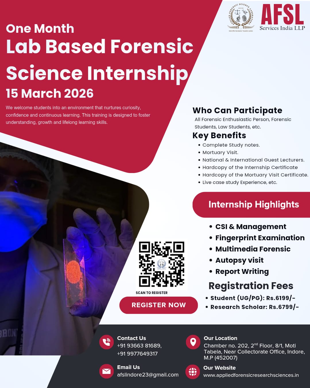 Lab-Based Forensic Science Internship Programme