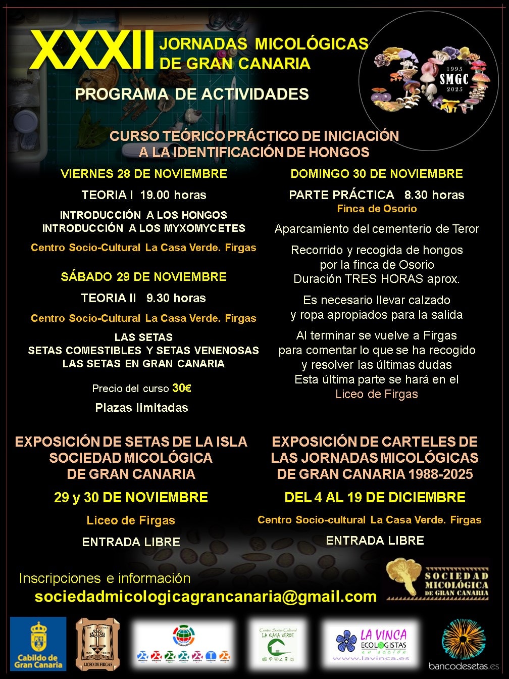 Imagen del evento Exposicion de Setas de la Isla Sociedad Micologica de Gran Canaria