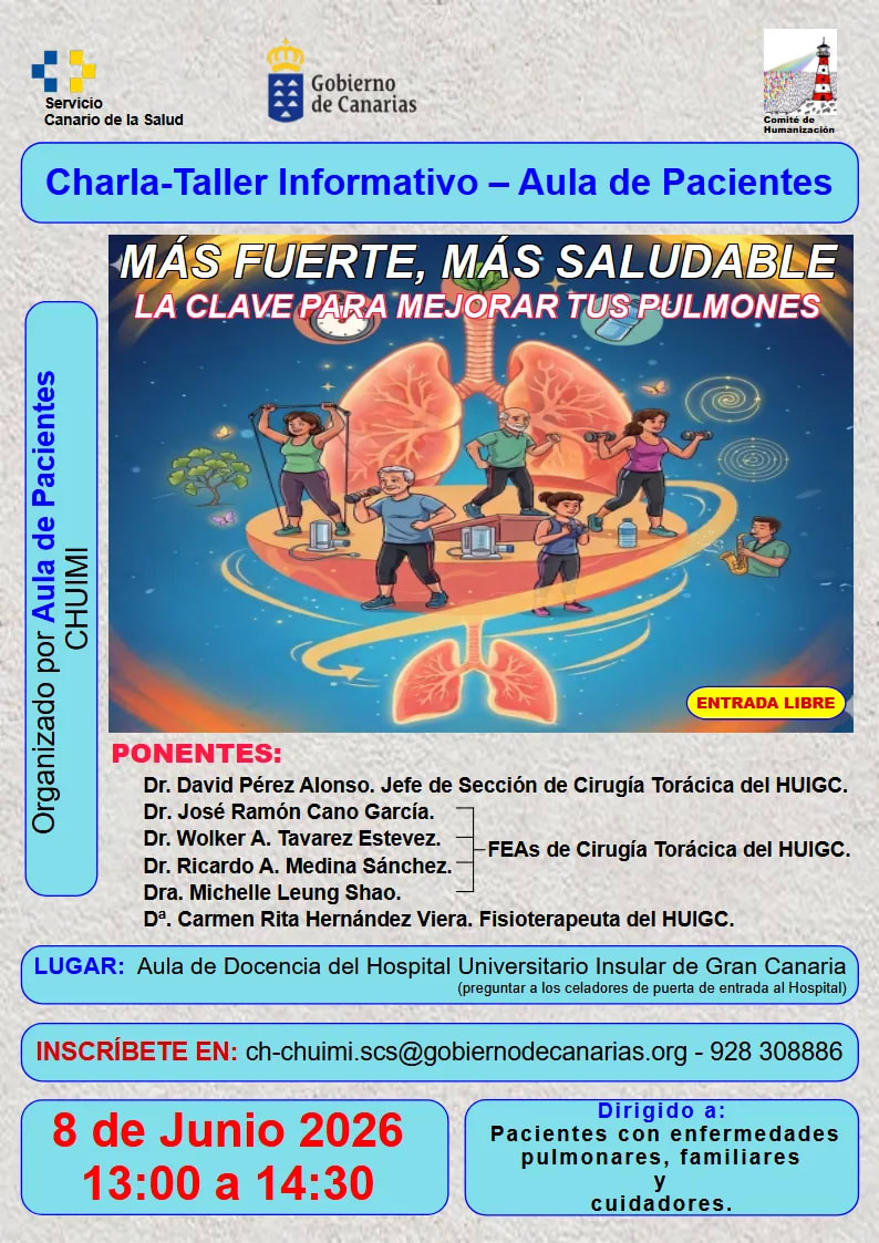 Imagen del evento Charla  Mas fuerte mas saludable la clave para mejorar tus pulmones junio-2026