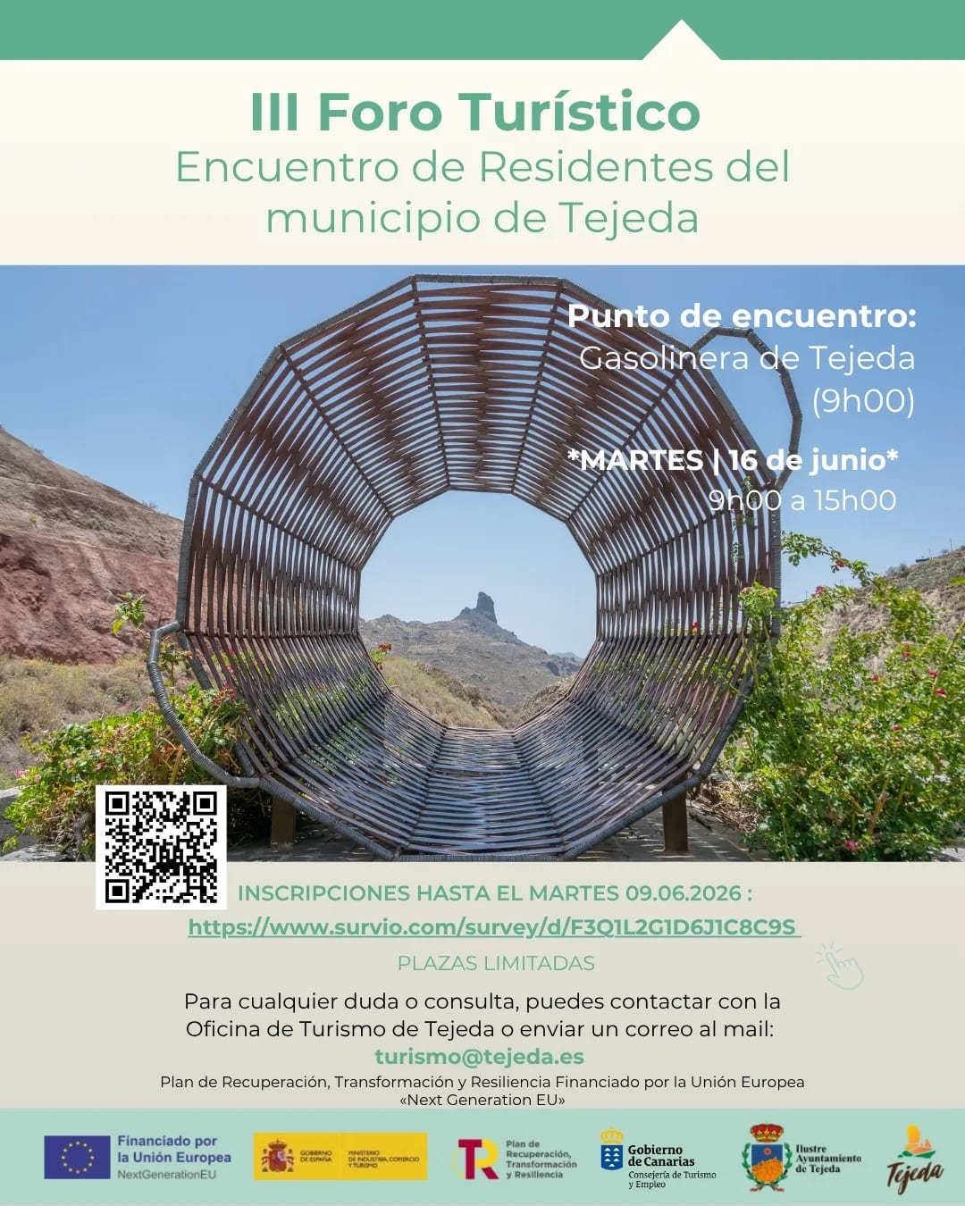 Imagen del evento III Foro Turistico  Encuentro de Residentes del municipio de Tejeda junio-2026