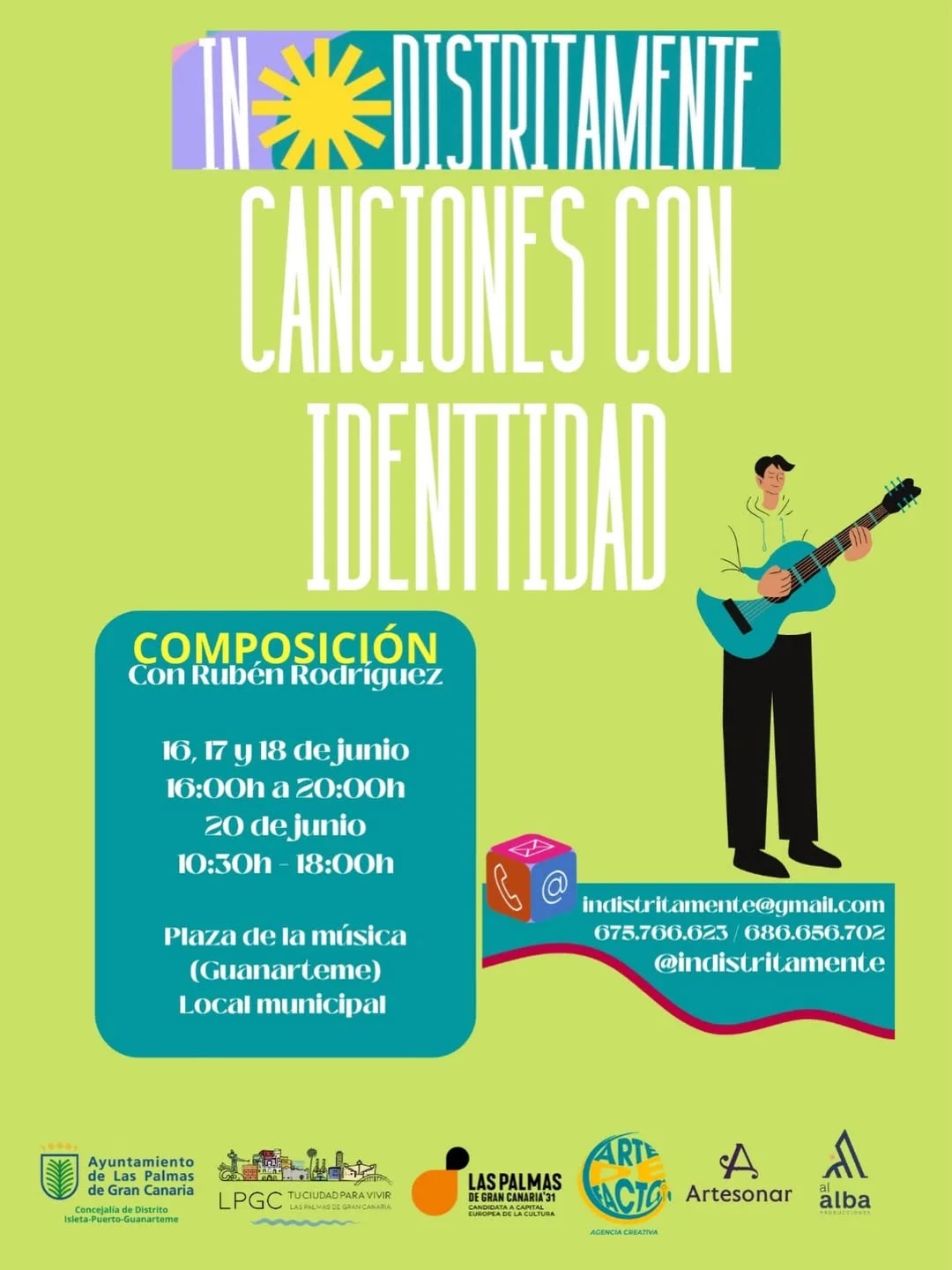 Imagen del evento Taller  Canciones con identidad junio-2026
