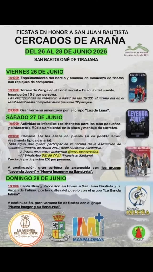 Imagen del evento Fiestas  Cercados de Arana junio-2026