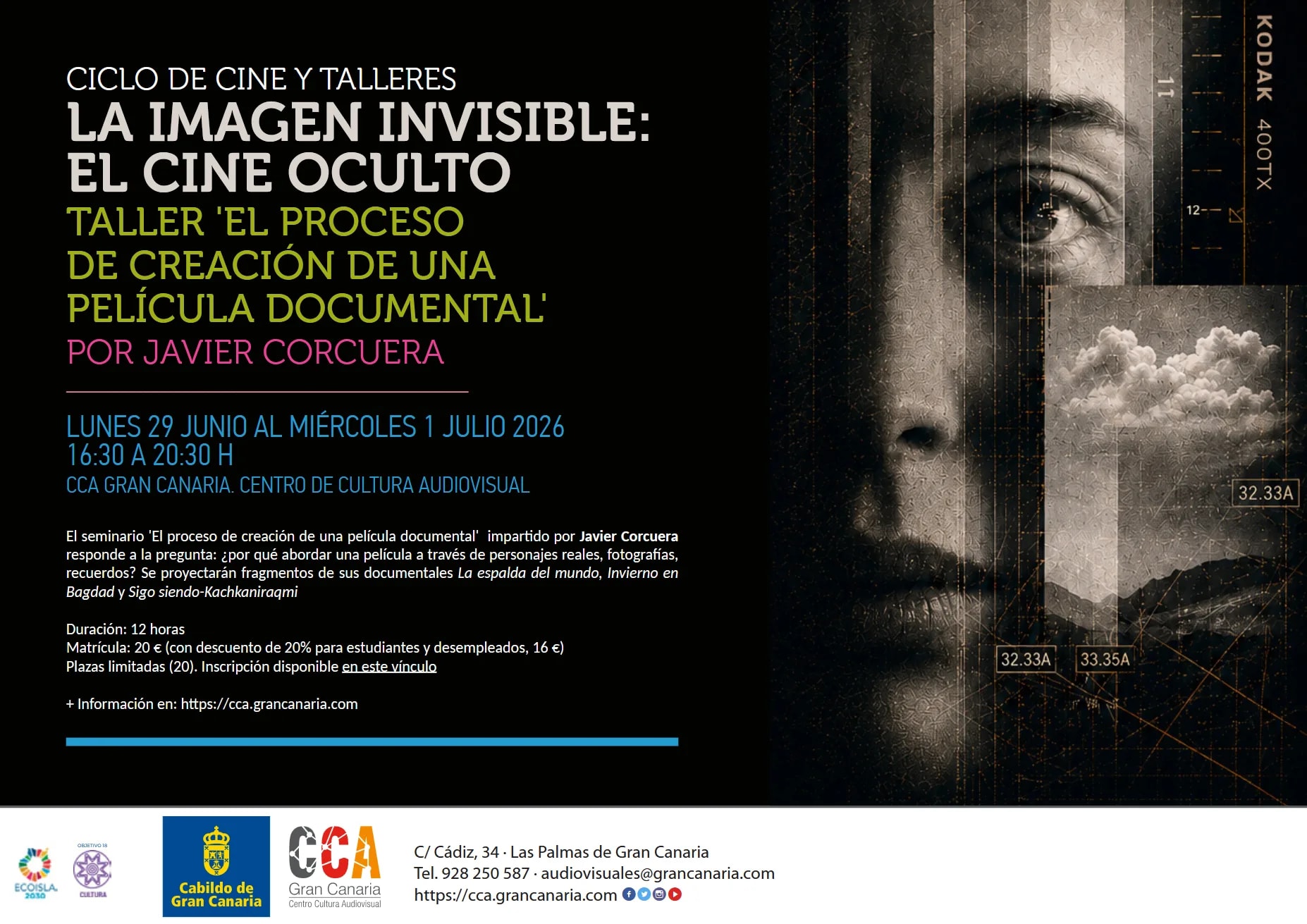 Imagen del evento Taller Creacion de una pelicula documental junio-2026