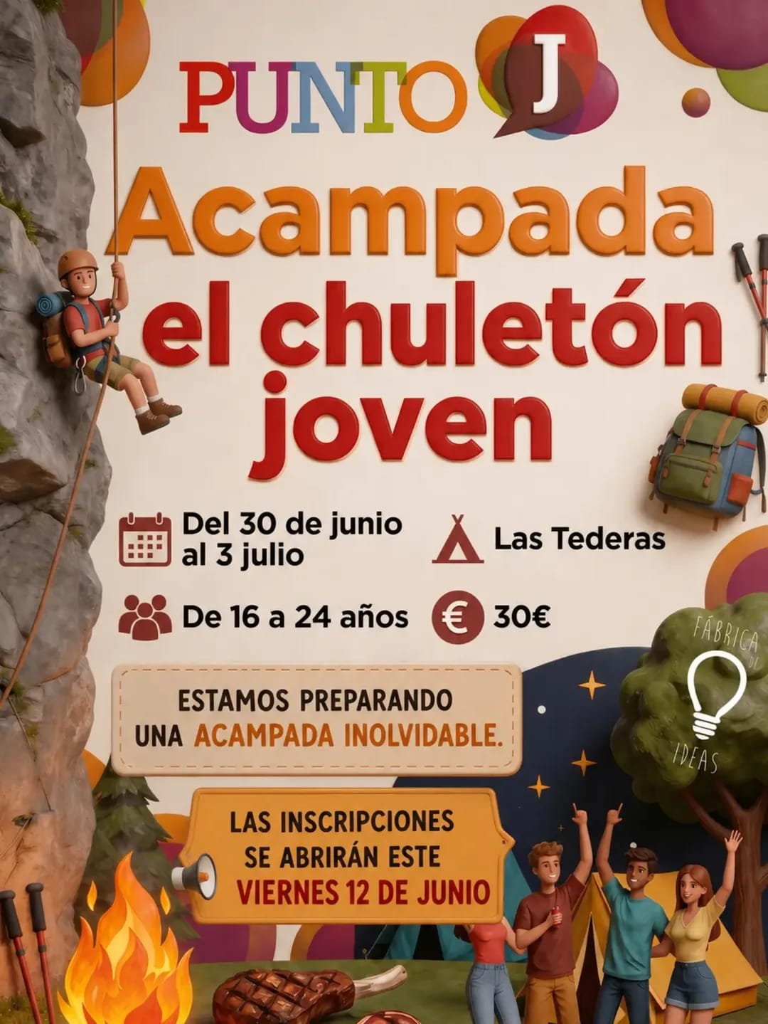 Imagen del evento Jovenes Acampada el chuleton joven junio-2026