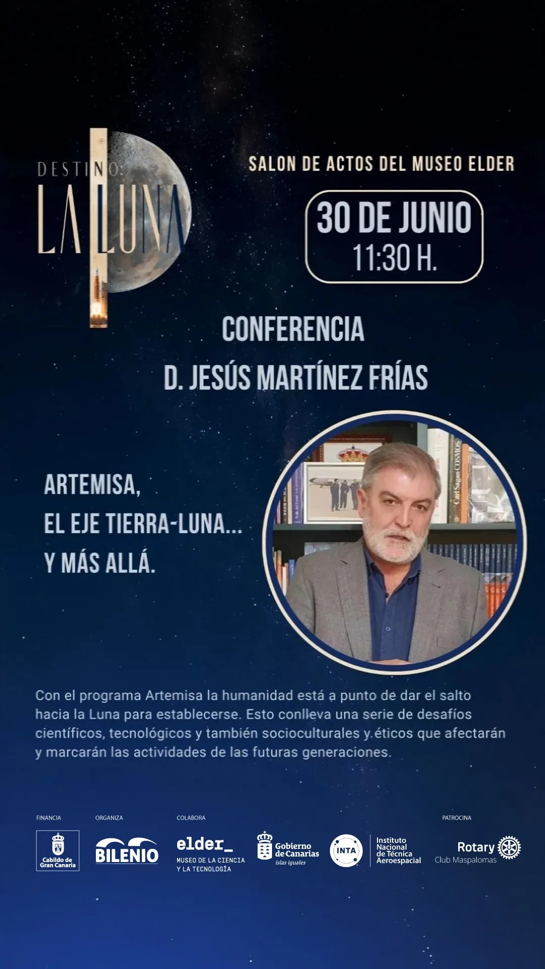 Imagen del evento Talk  Artemis the Earth-Moon axis and beyond junio-2026