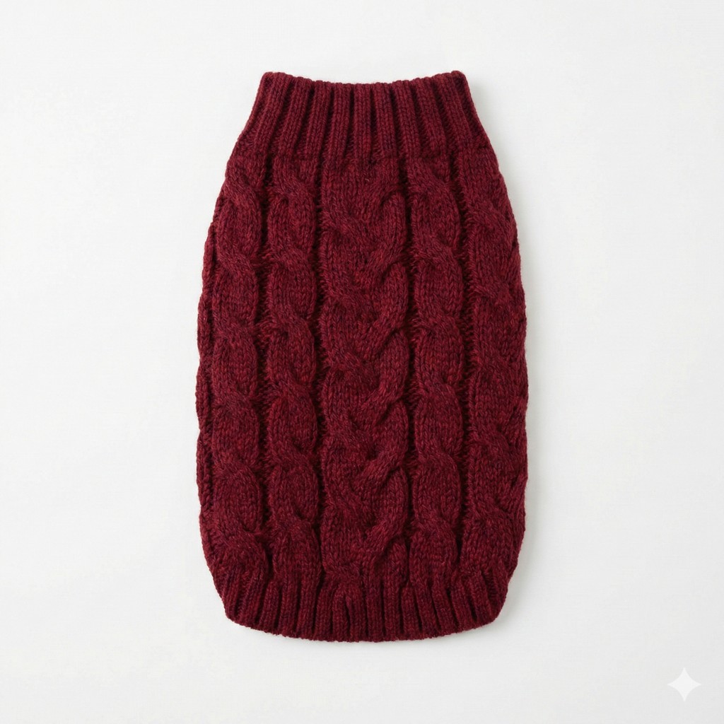 Chunky Cable-Knit Dog Sweater