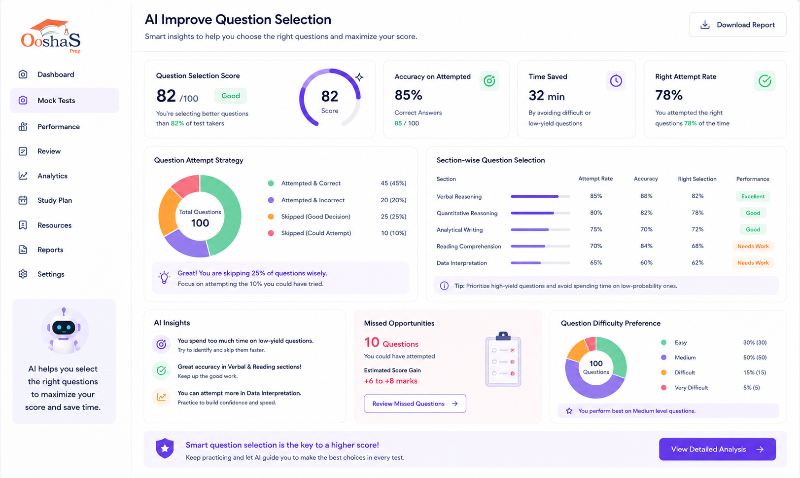 Improve Question Selection