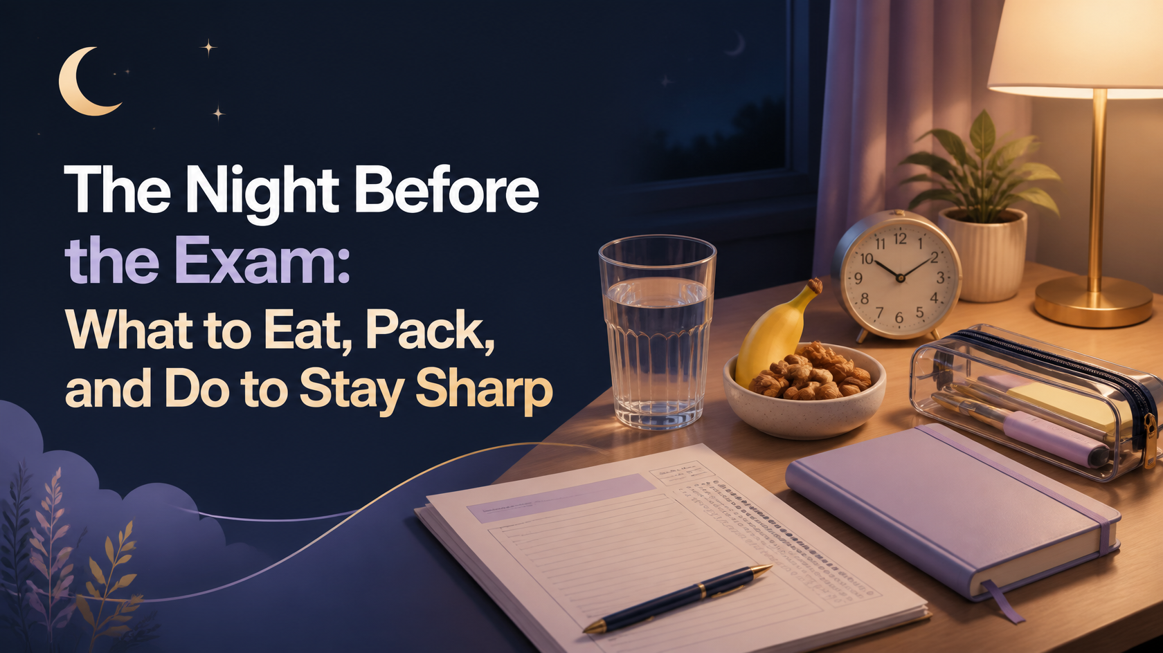 The Night Before the Exam: What to Eat, Pack, and Do to Stay Sharp