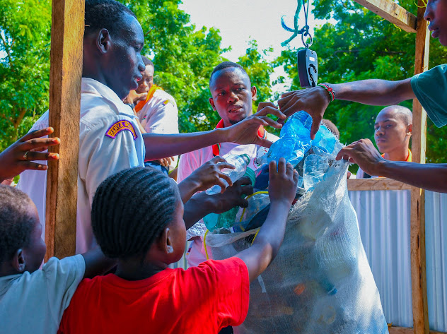 Collecting plastic waste