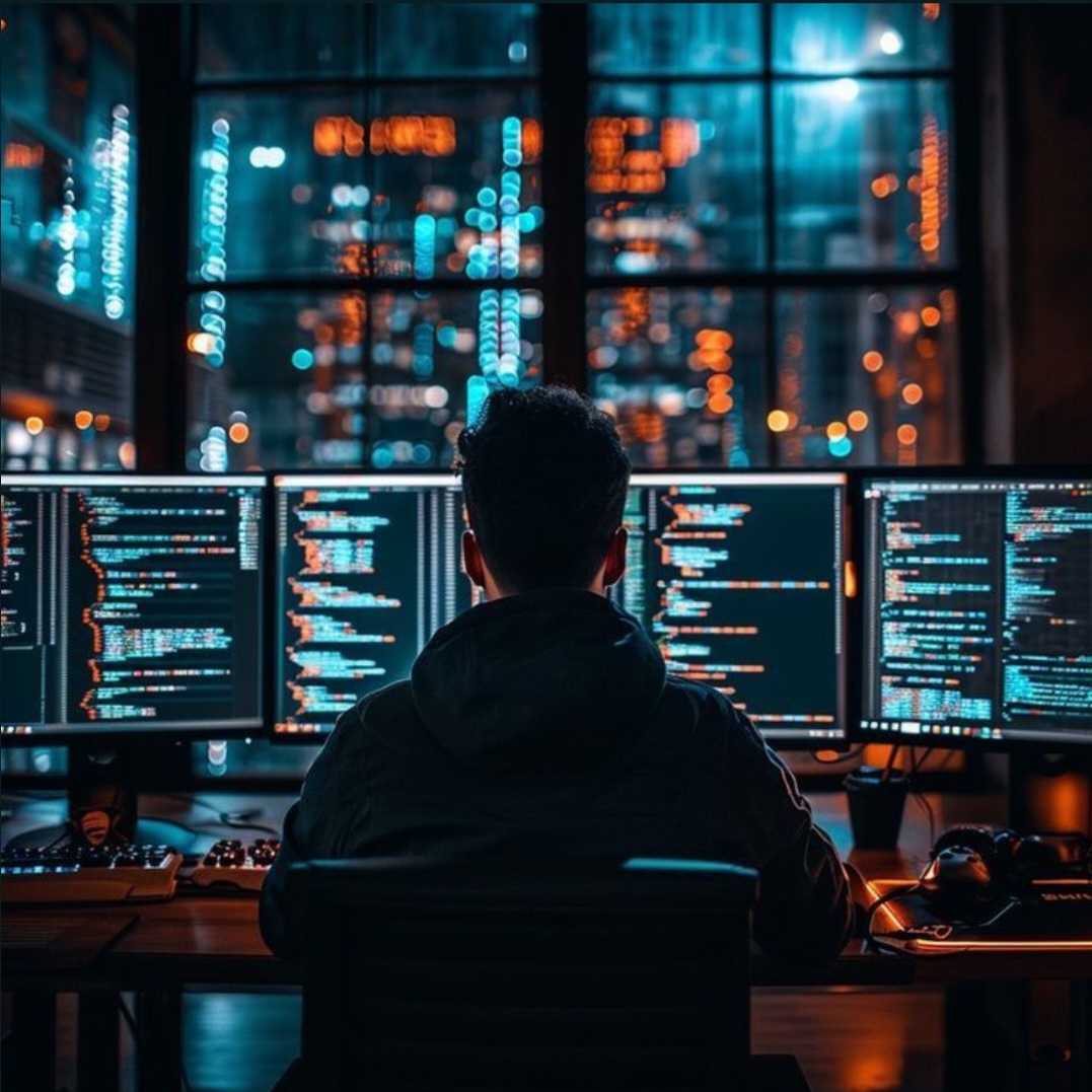 Late-night coding grind.