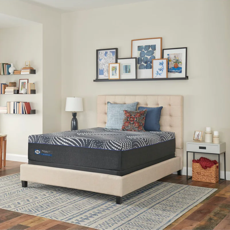Comfortable mattress in a calm bedroom setting