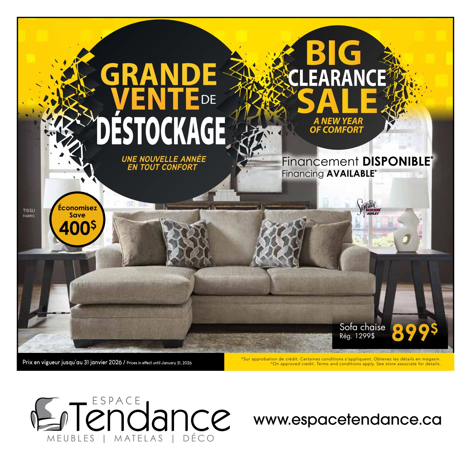 Espace Tendance Furniture Flyer