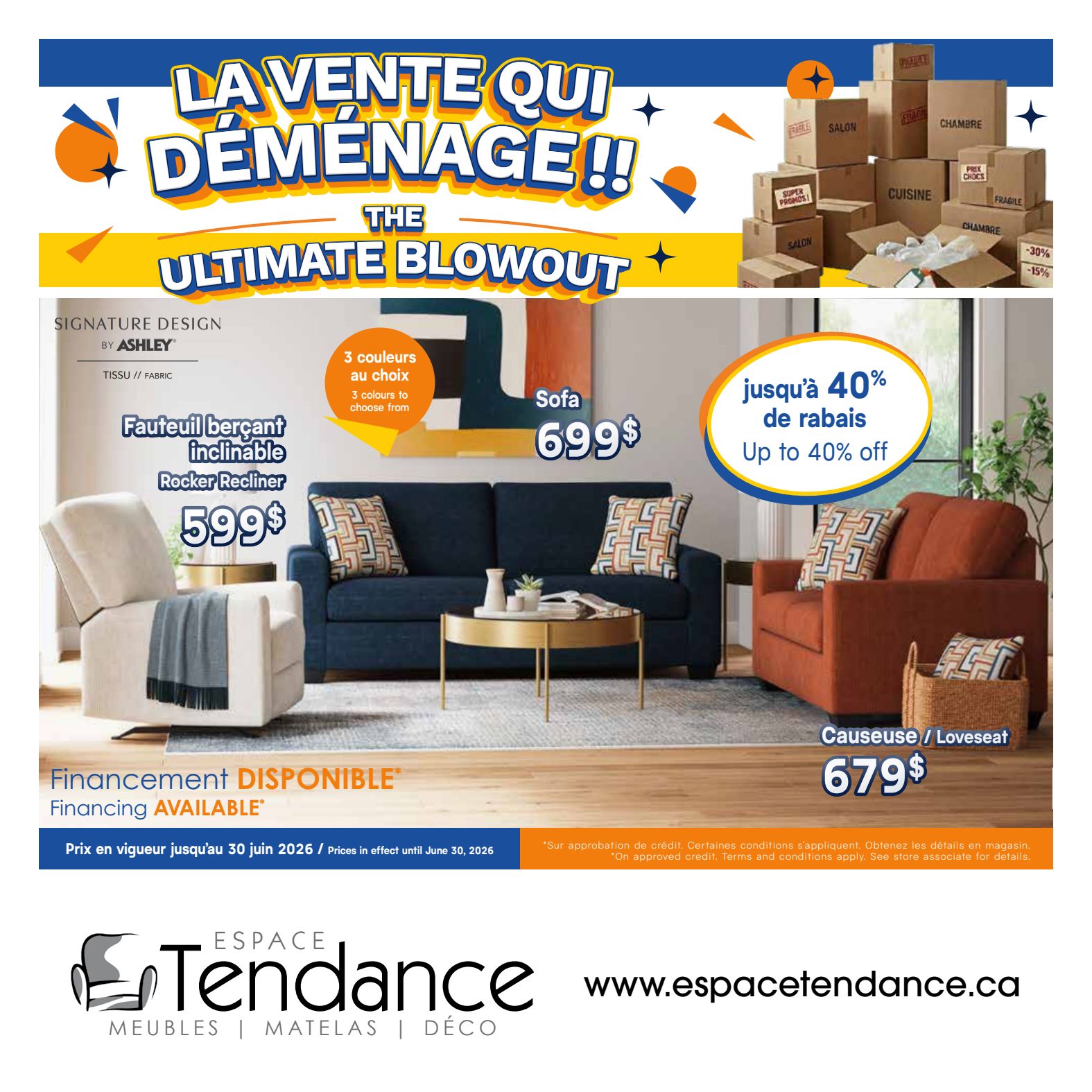 Dépliant Meubles Espace Tendance