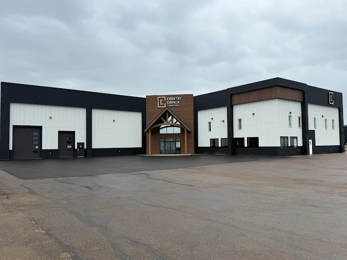 Country Corner Furniture storefront in La Crête, Alberta