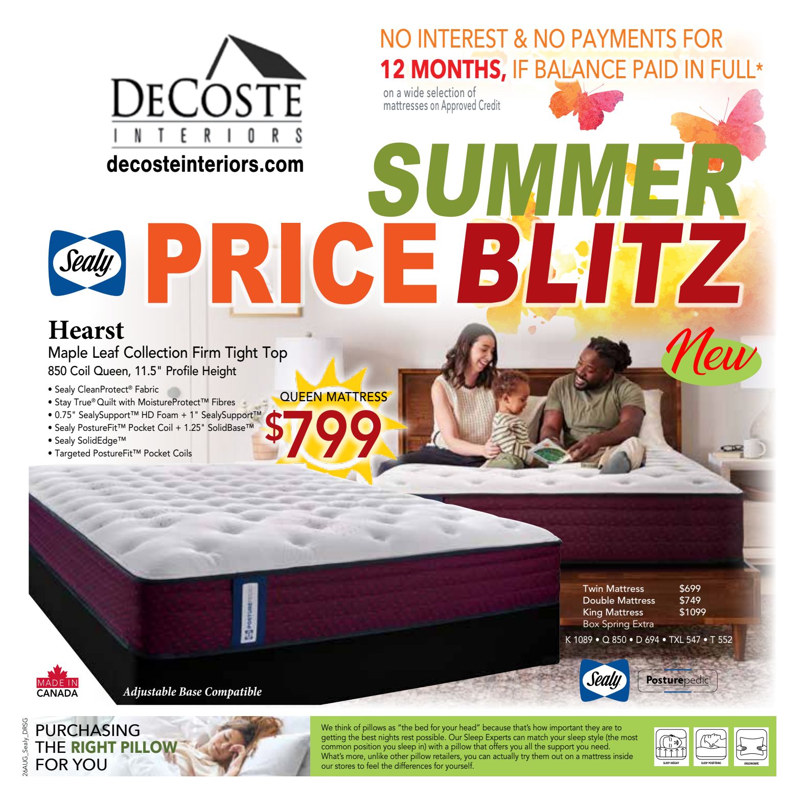 DeCoste 4-week promotional flyer