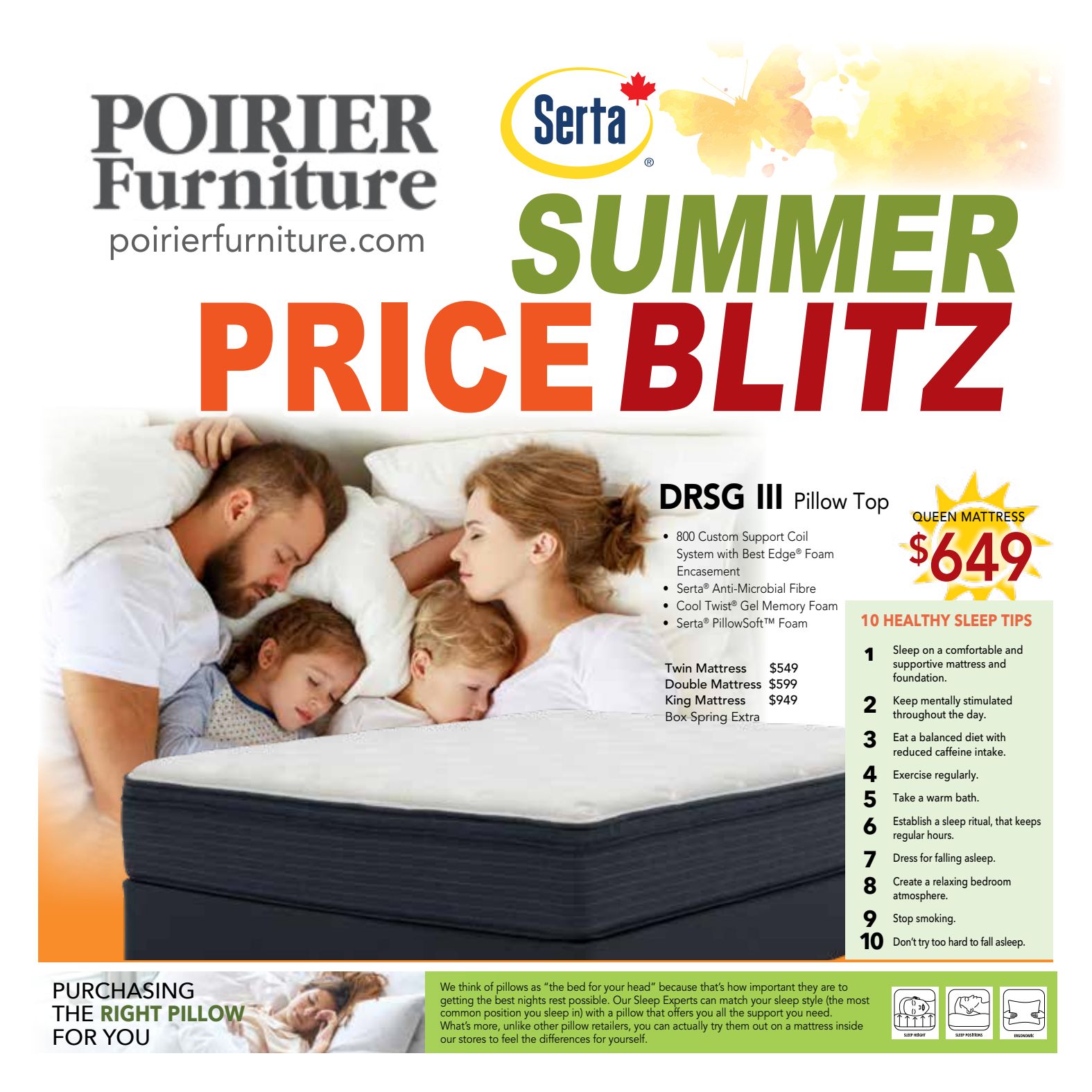 Poirier 4-week promotional flyer