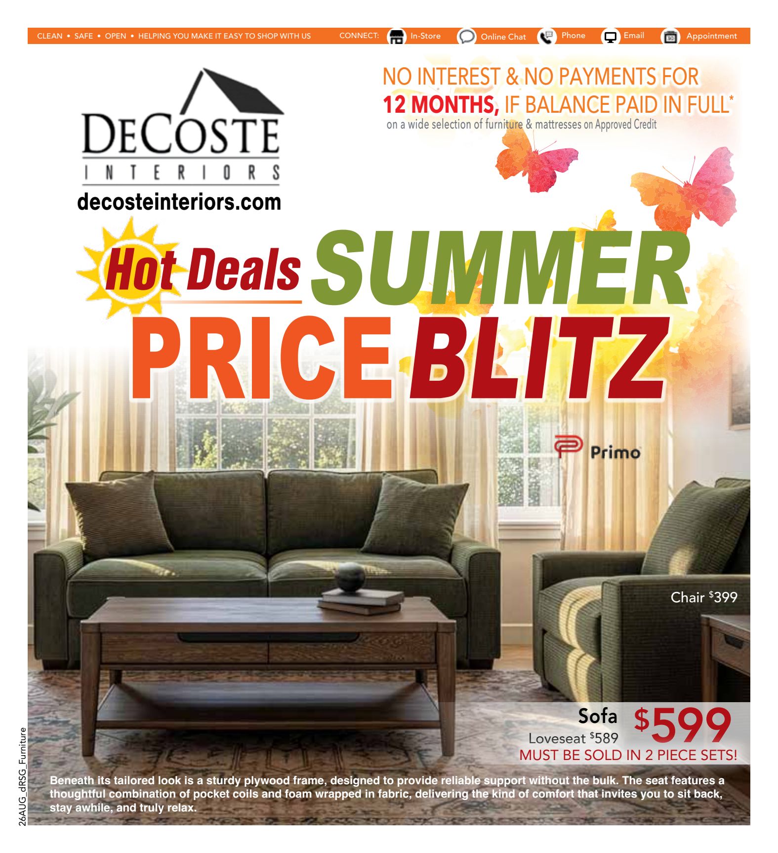 DeCoste 8-week promotional flyer