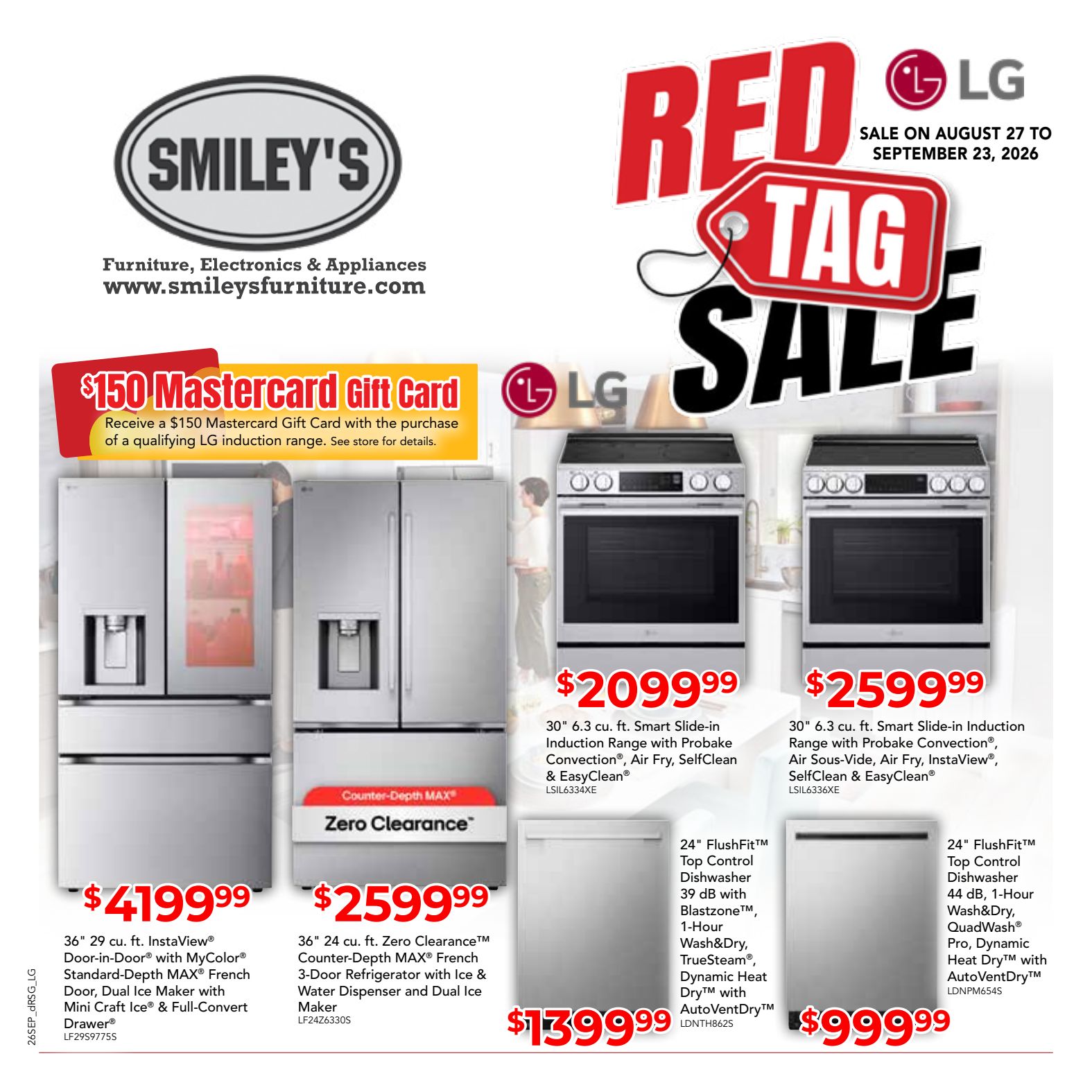 Smiley's appliance promotional flyer