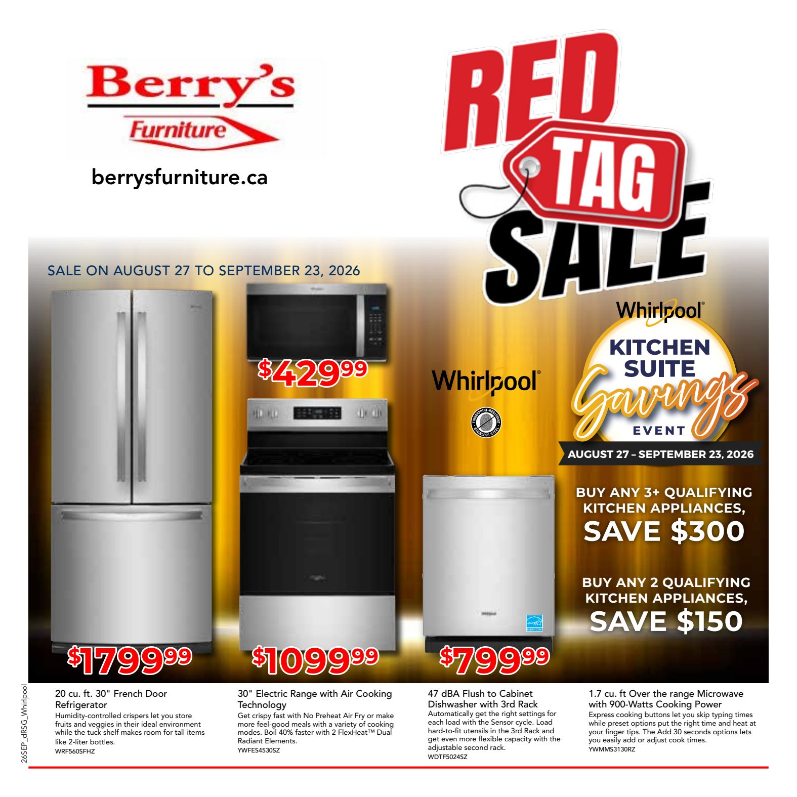 Berry's appliance promotional flyer