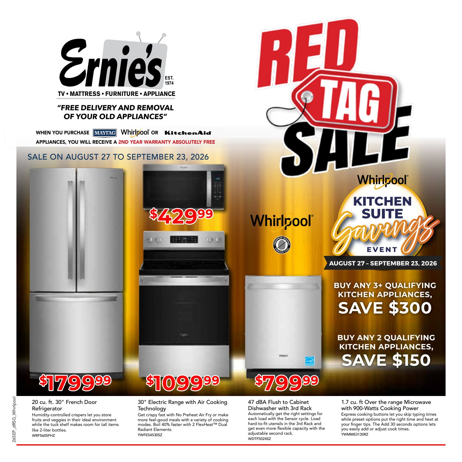 Ernie's appliance flyer
