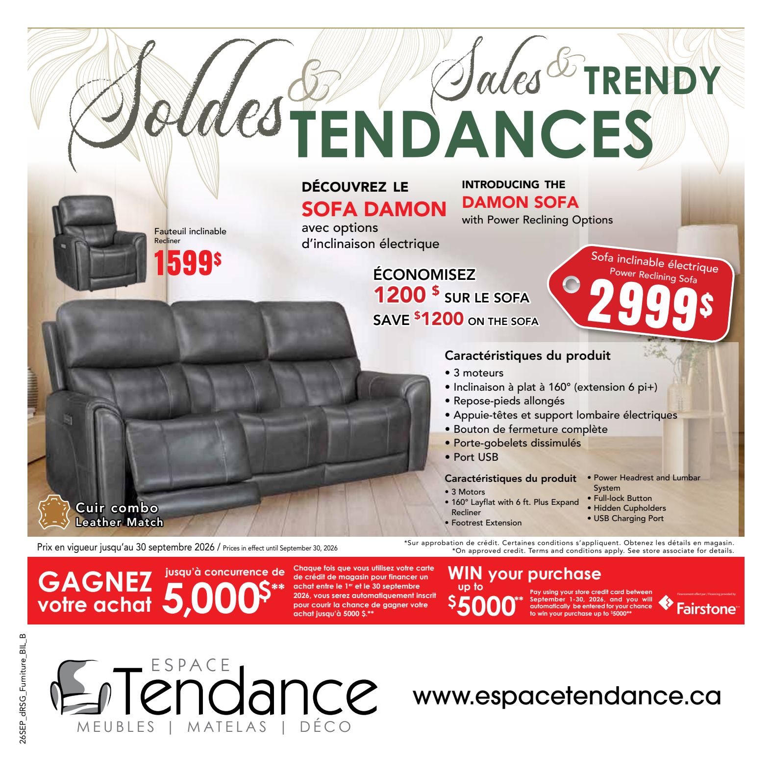 Espace Tendance Furniture Flyer