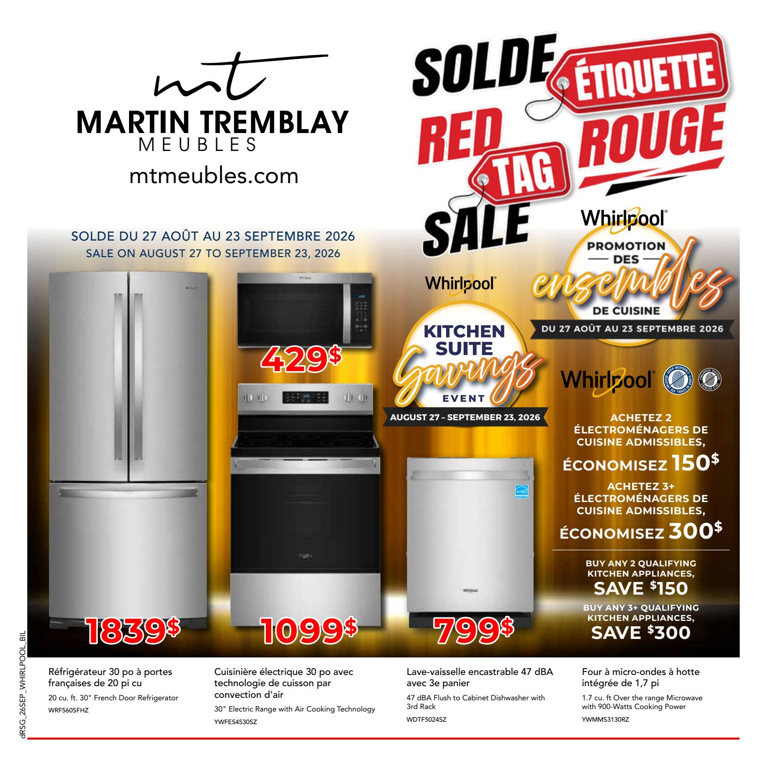 Martin Tremblay Whirlpool promotional flyer