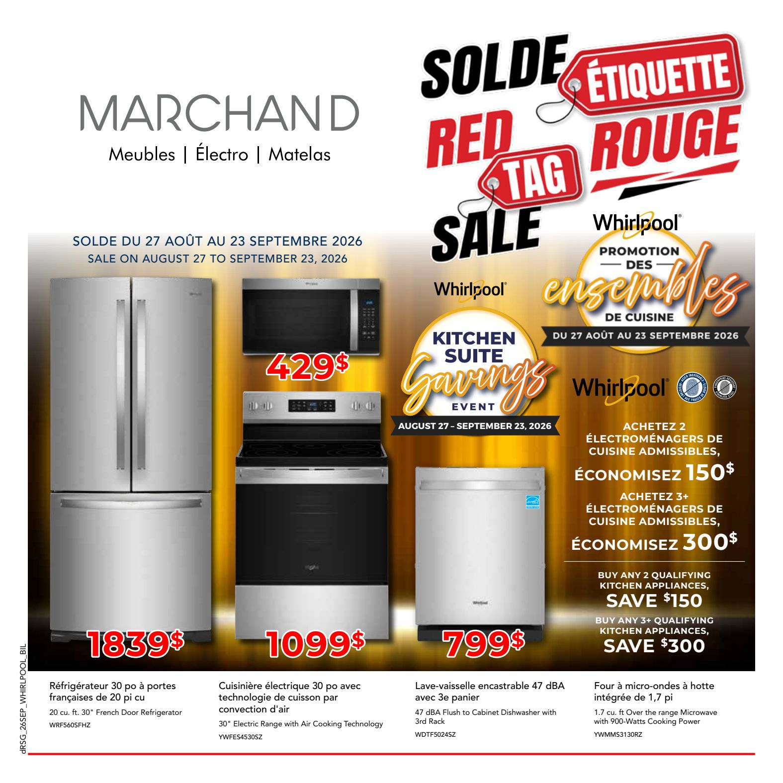 Marchand Whirlpool promotional flyer