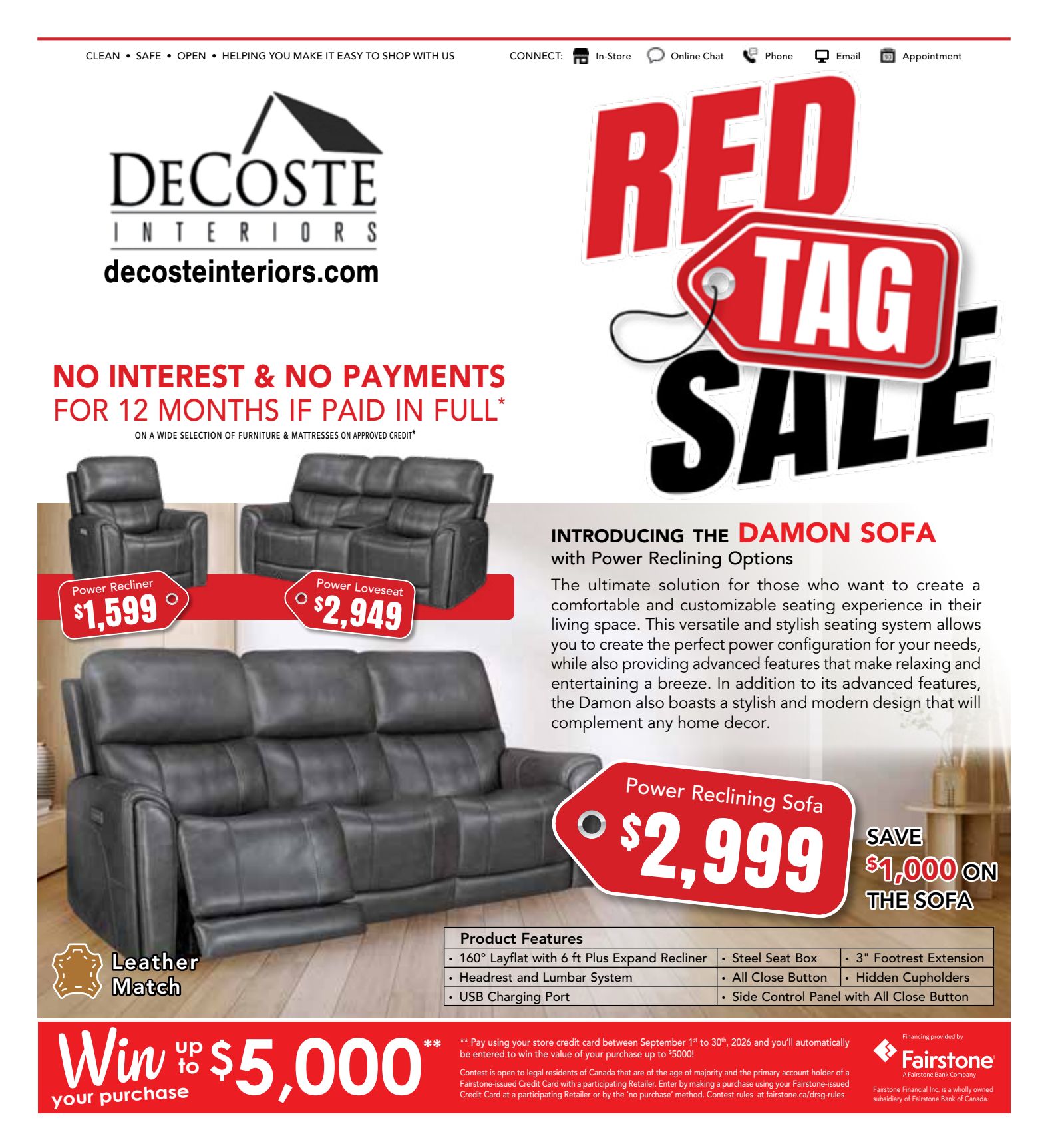 DeCoste 8-week promotional flyer