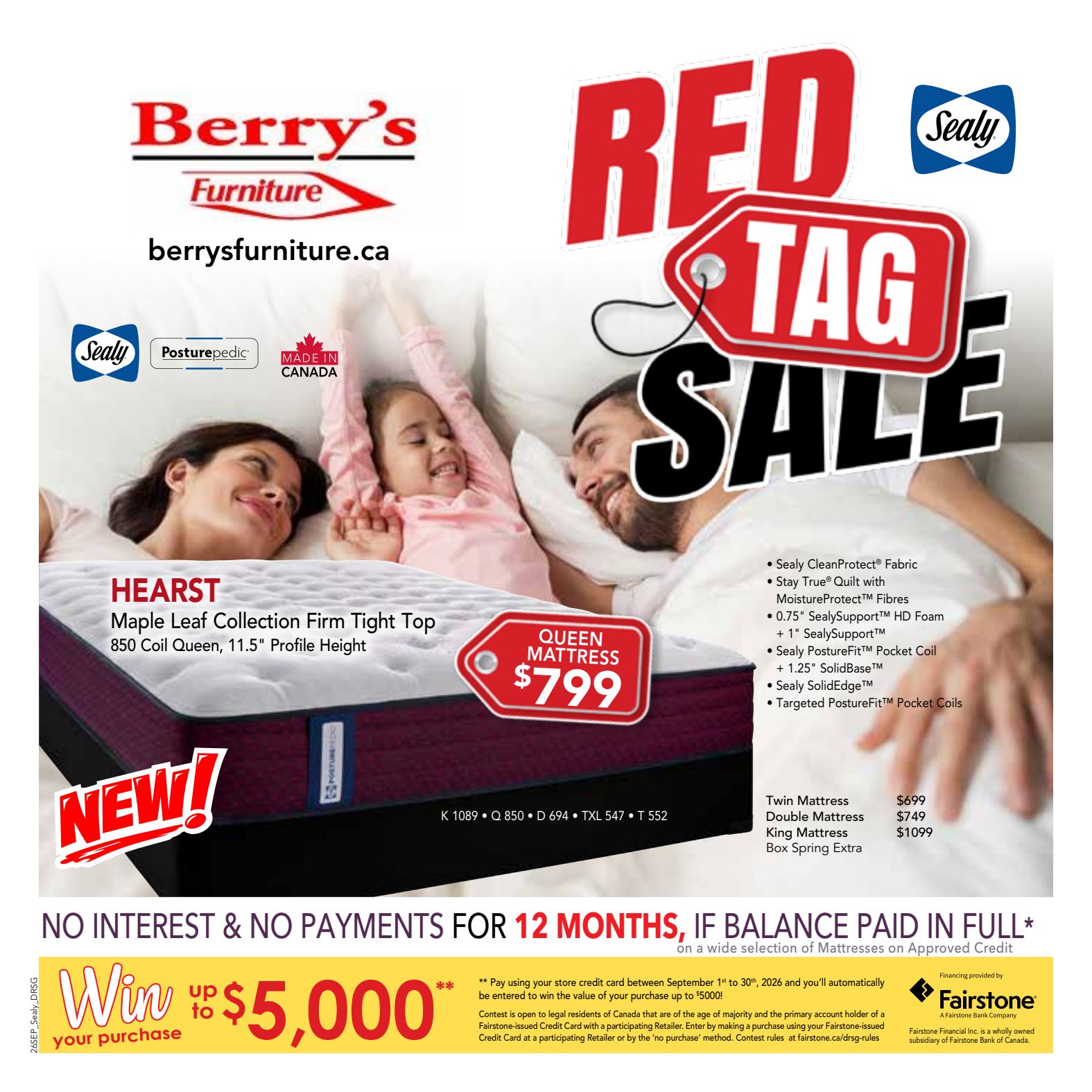 Berry's Sealy promotional flyer