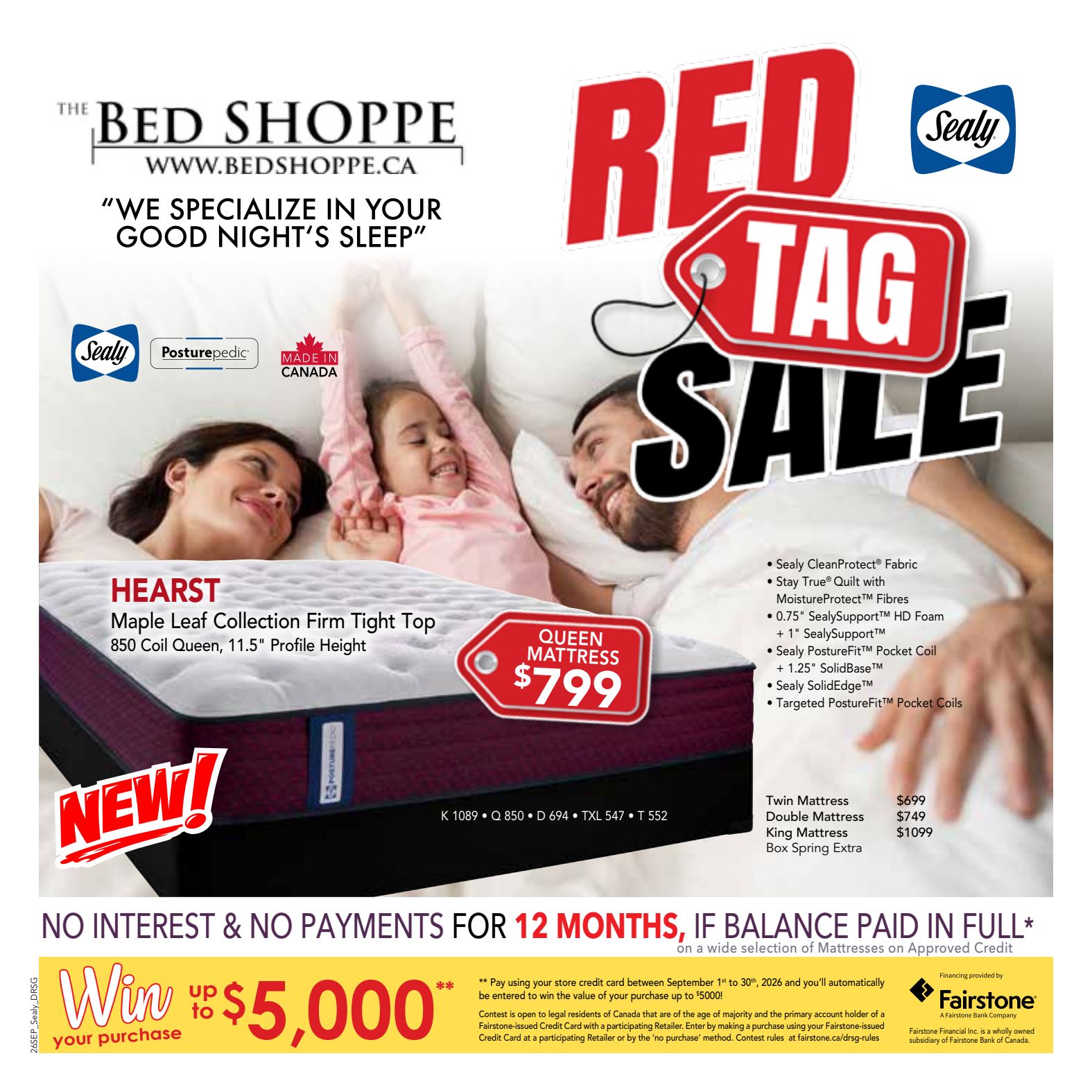 Bed Shoppe promotional flyer 2