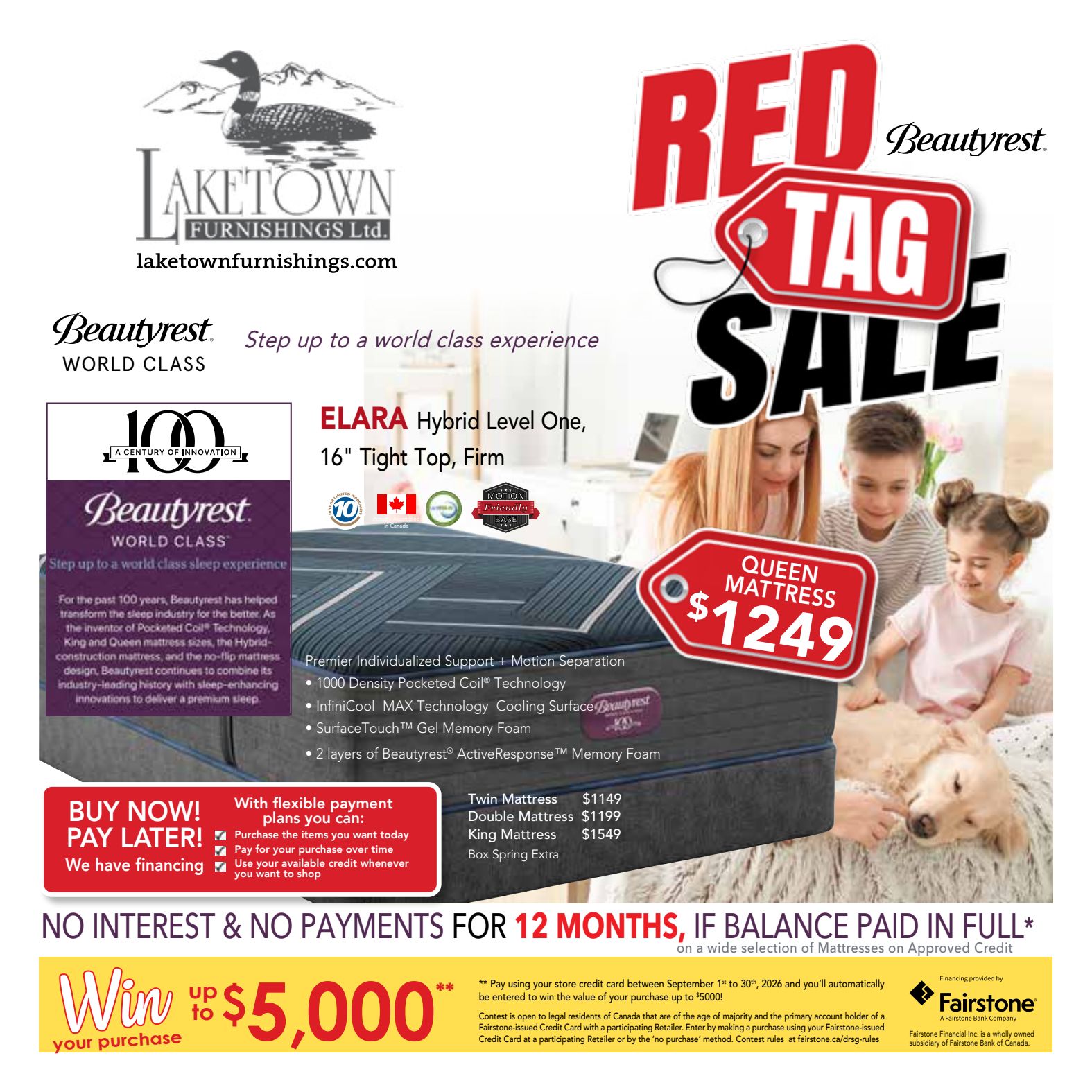 Laketown 4-week promotional flyer