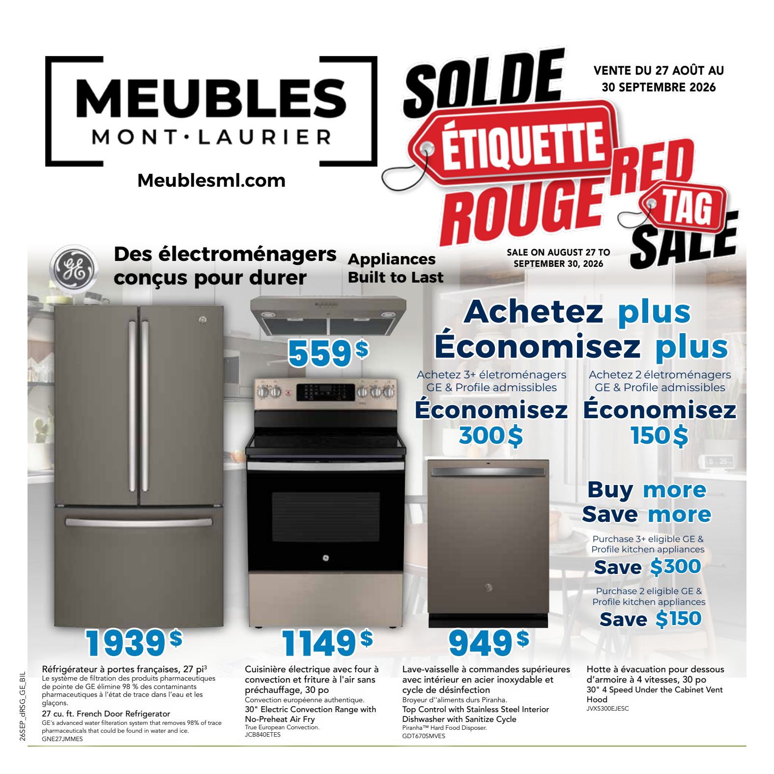Mont-Laurier GE appliance promotional flyer