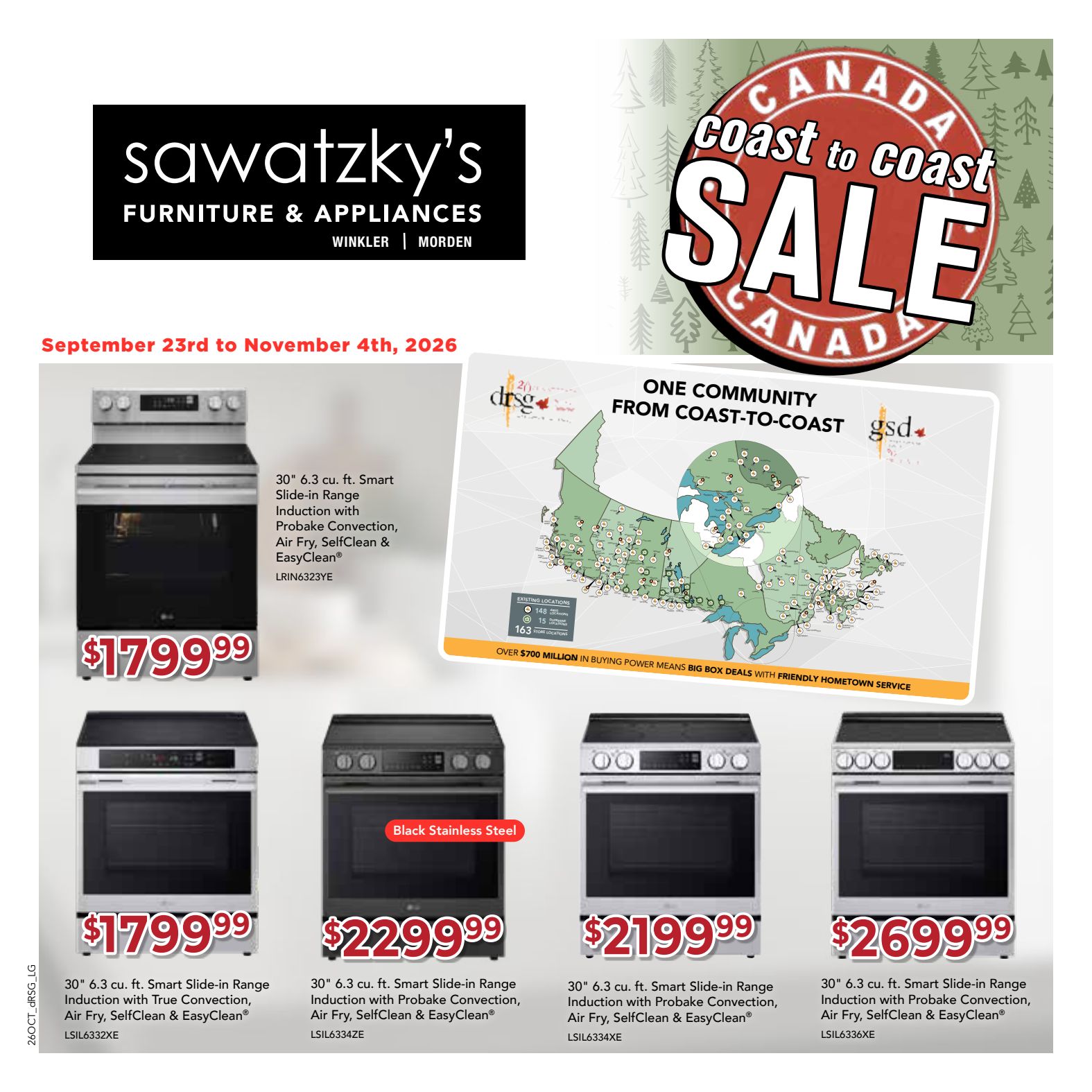 Sawatzky's LG promotional flyer