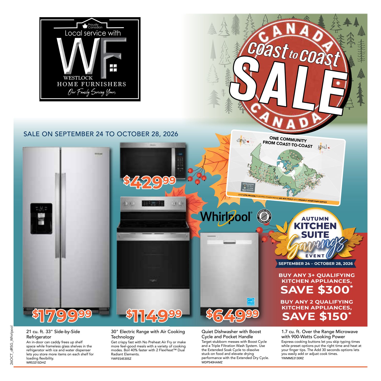 Westlock appliance promotional flyer